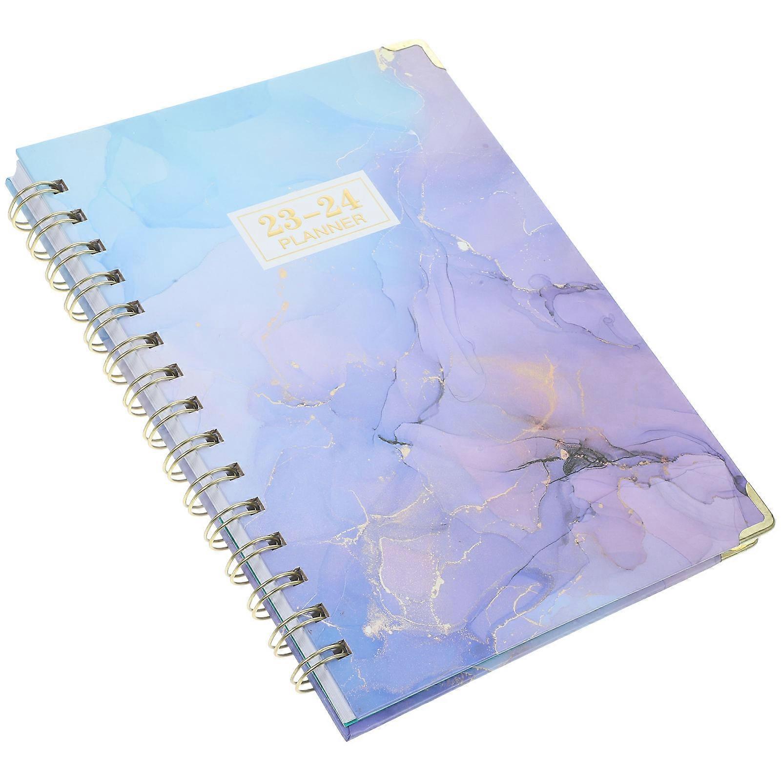 5Pcs Office Planner Notebook Set For Travelers Teachers And Office Workers Featuring Rectangular Shape In Purple Color For Writing Tasks