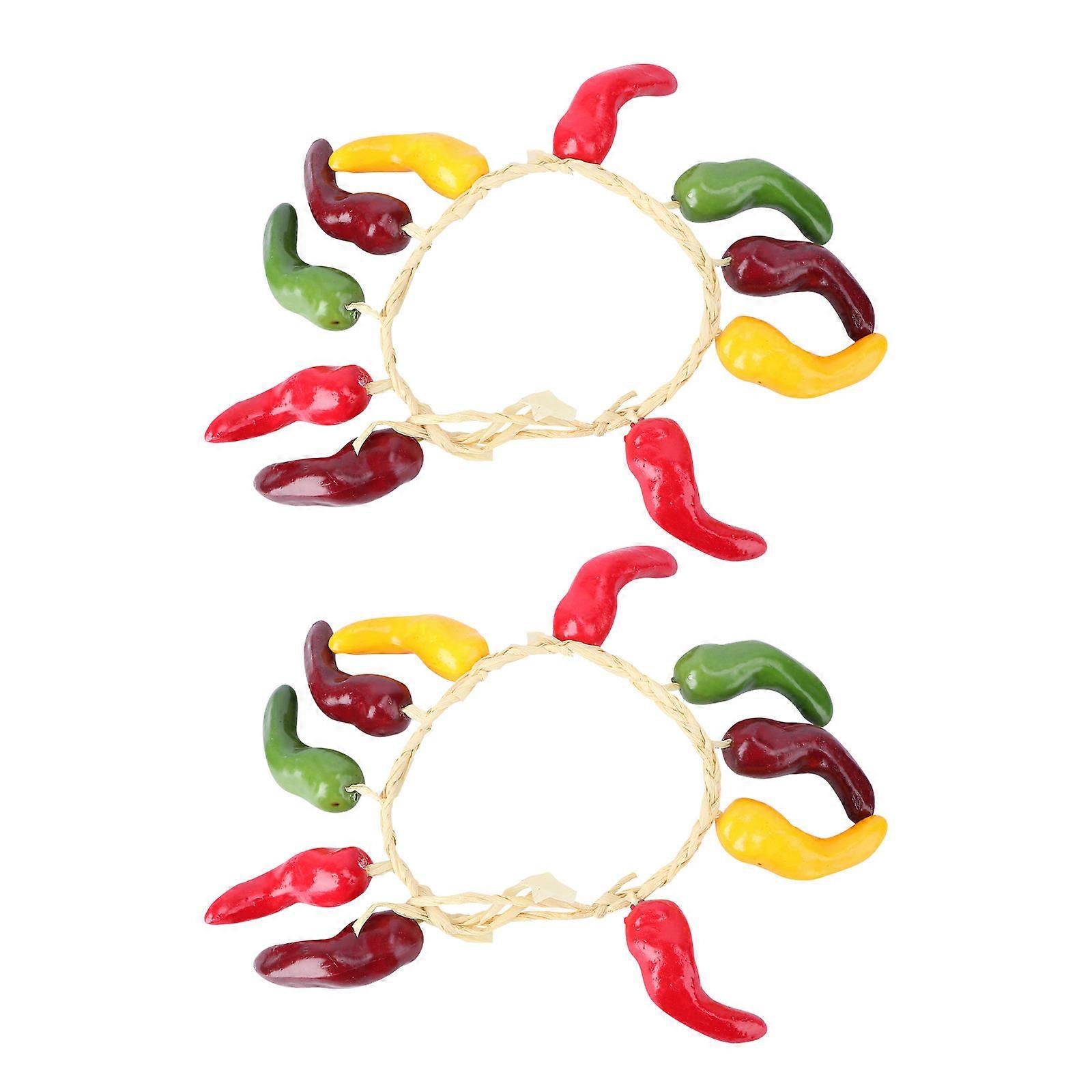 Simulation Fruit Decor Artificial Vegetable Fruit String for Decoration 4Pcs