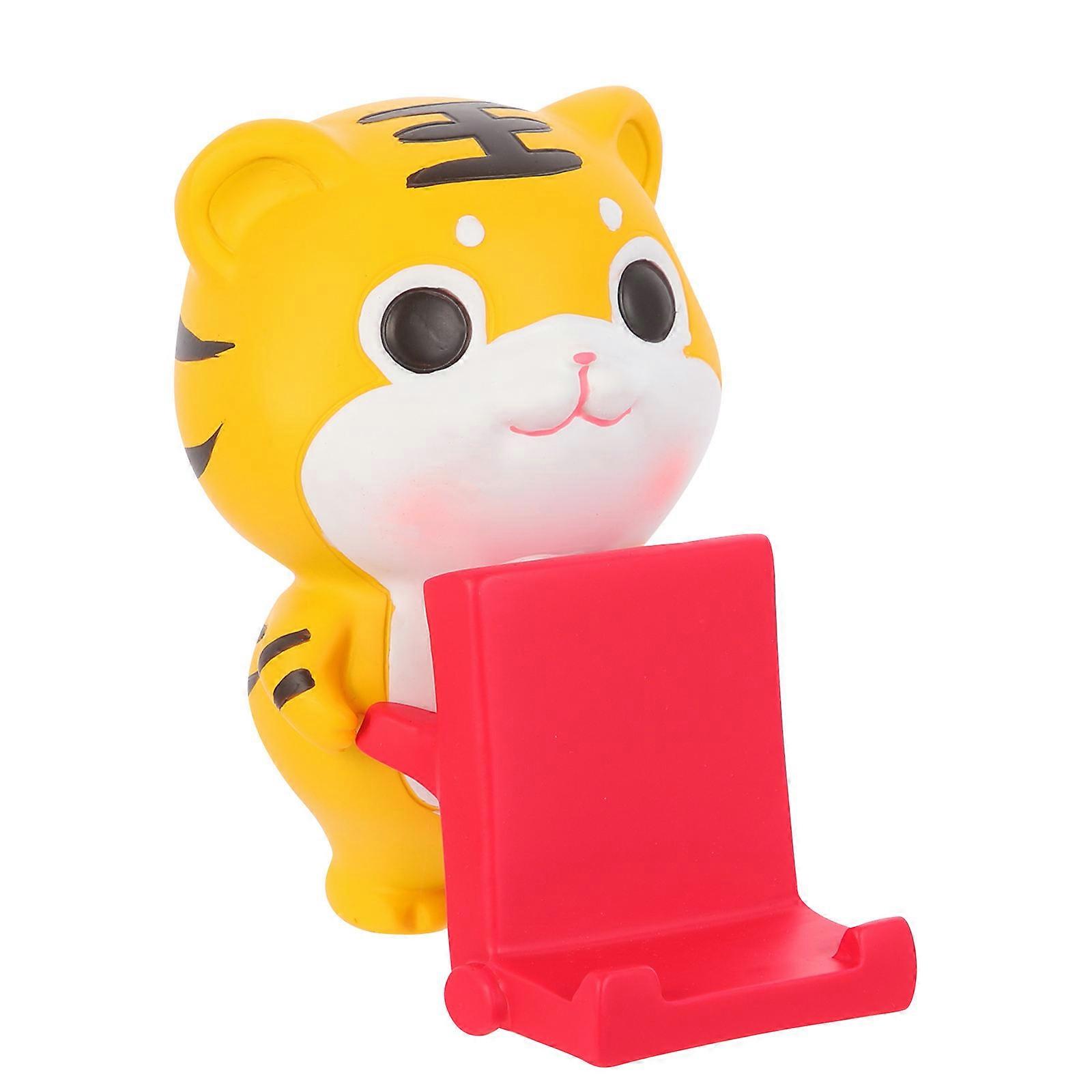 Phone Holder Tiger Design Simple Phone Stand for 2Pcs Desktop Use