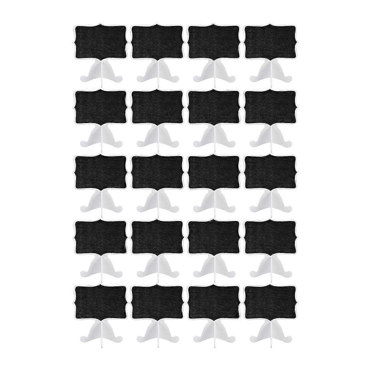Mini Chalkboards Blackboard for Leaving Message 60Pcs White with Stand