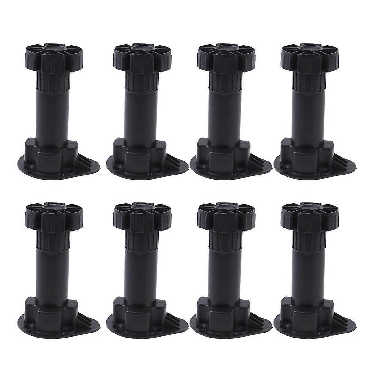 Furniture Leg Plastic Table Leg for Adjustable Height 16Pcs Black Set