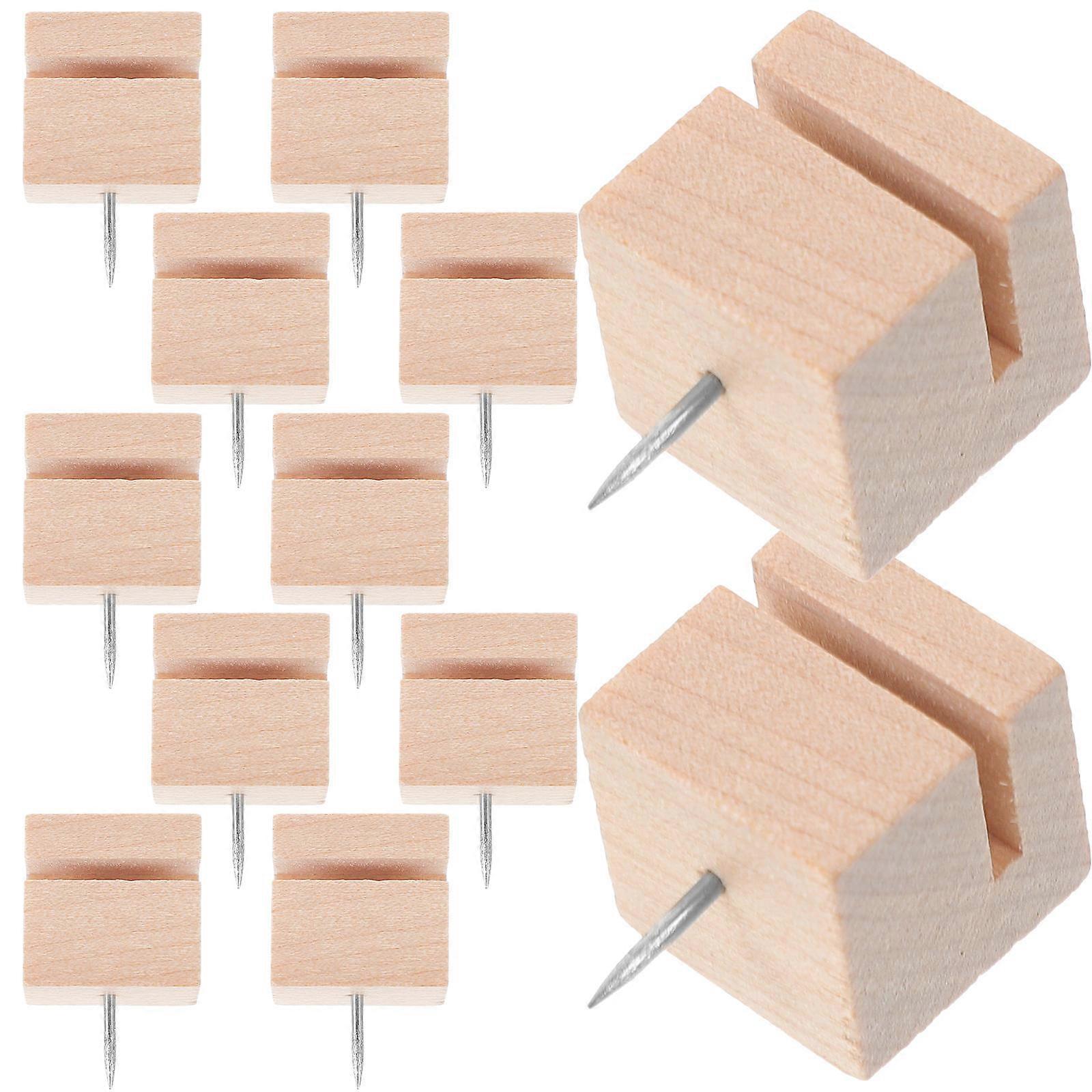 Cork Board Tacks Push Pin Photo Fixing Bulletin Board Use Khaki 1.60X1.60X1.60CM 12Pcs
