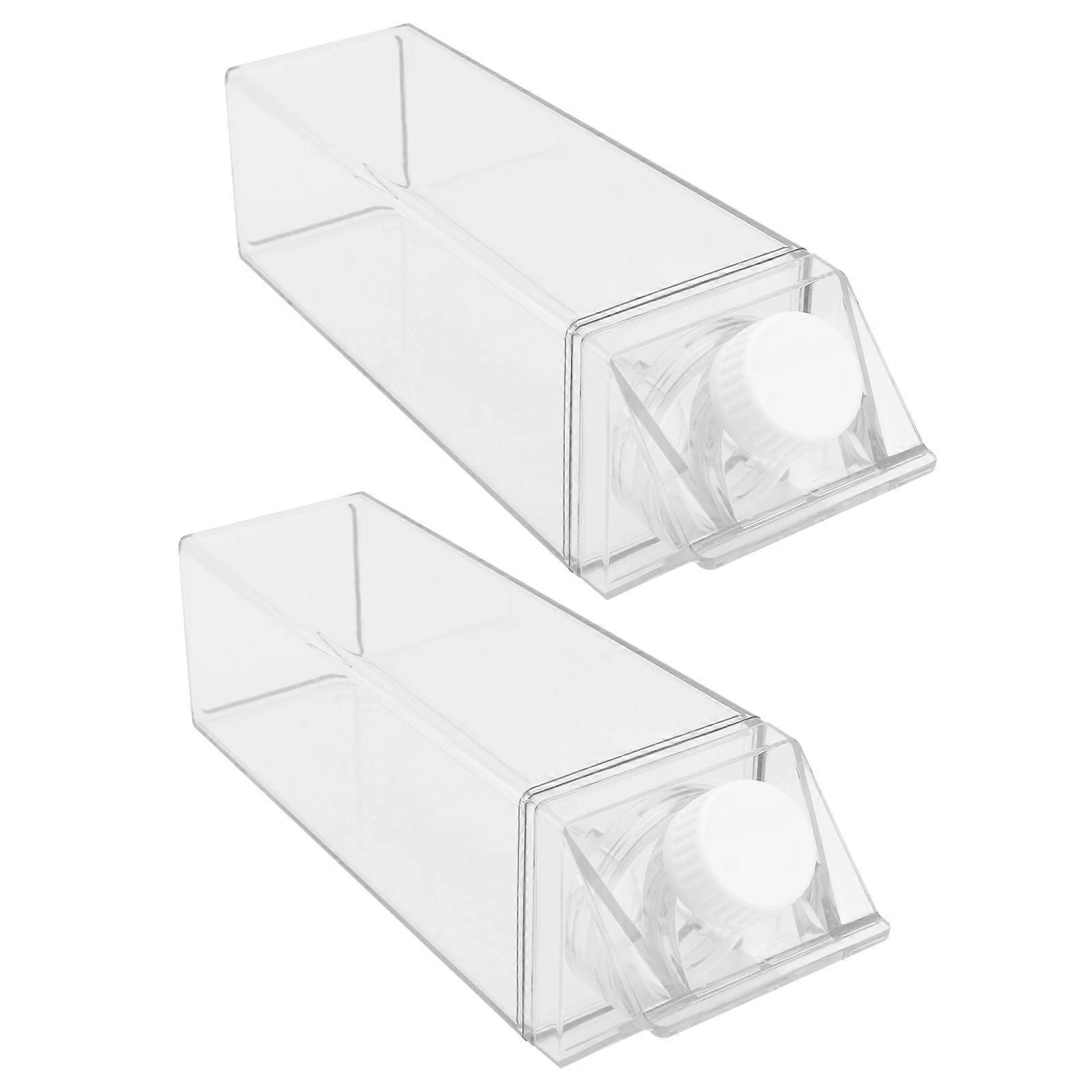 Transparent Plastic Bottle Leakproof Milk Bottle for Home Use 2Pcs