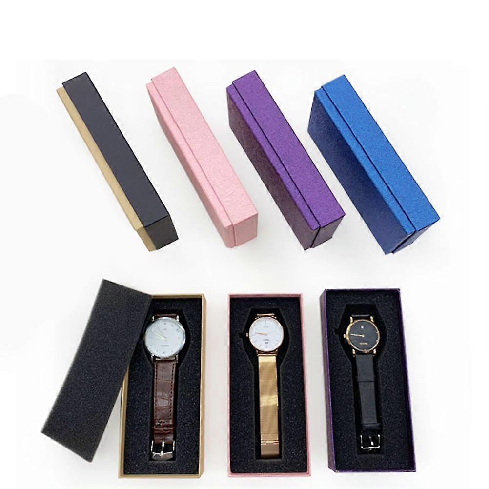 Men Watch Box Rectangular Cushion Organizer for Storage 2Pcs Blue