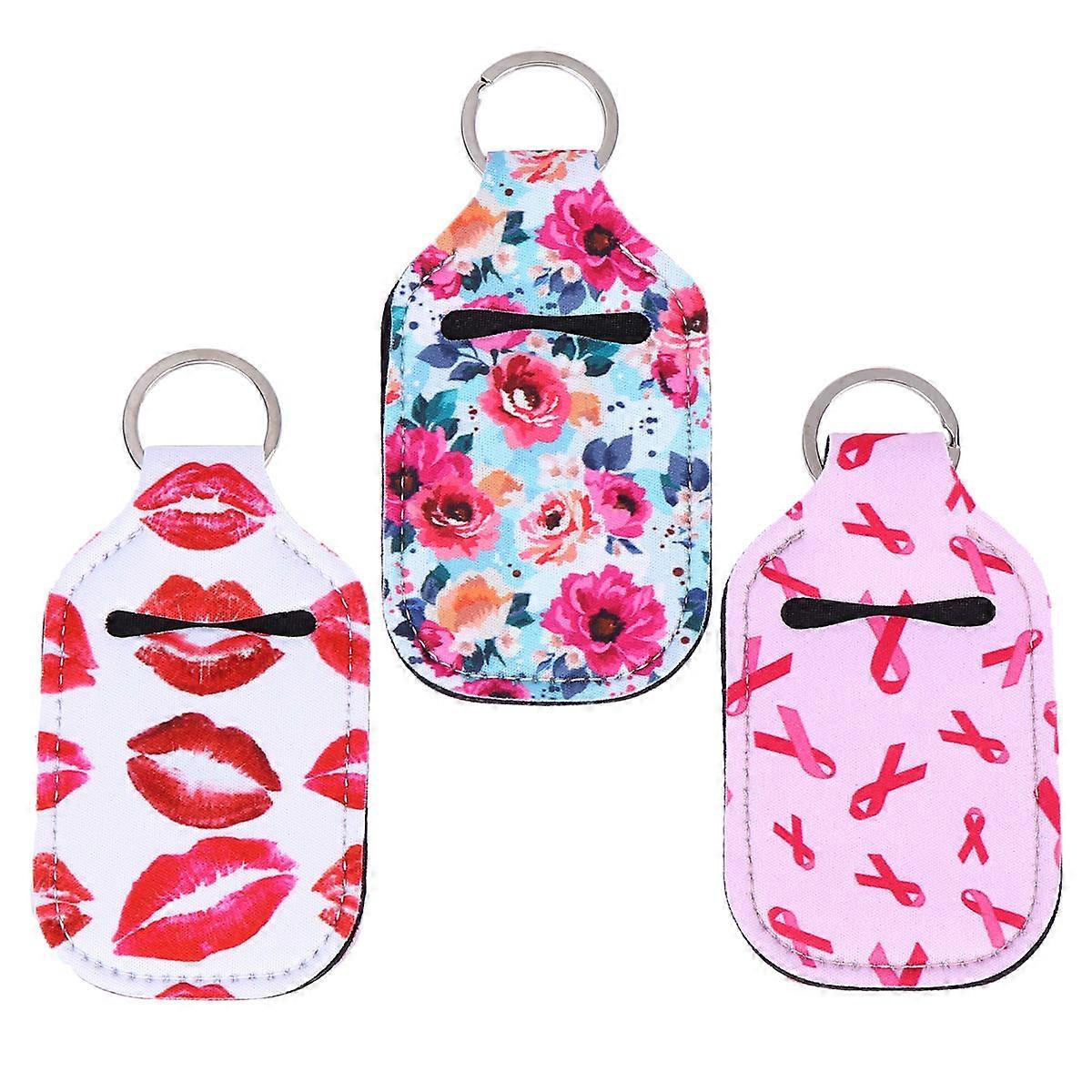 Neoprene Keychain Carriers for Storage 6Pcs Portable 30ml Storage Case