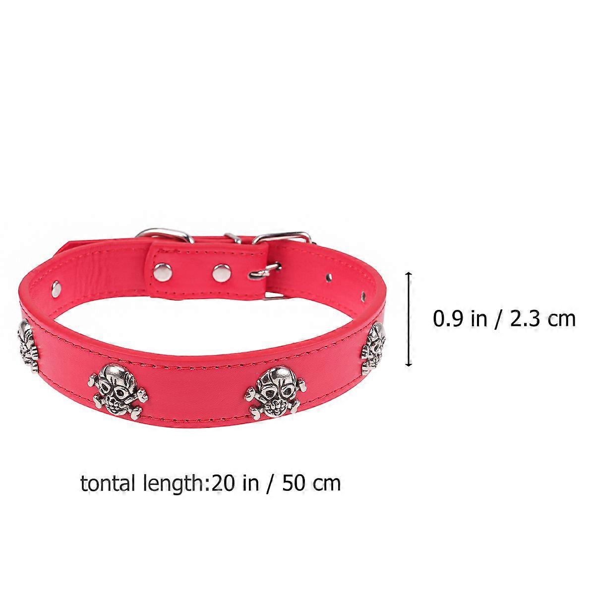 Halloween Pet Collar Red for 1Pcs Skull Adjustable Collar