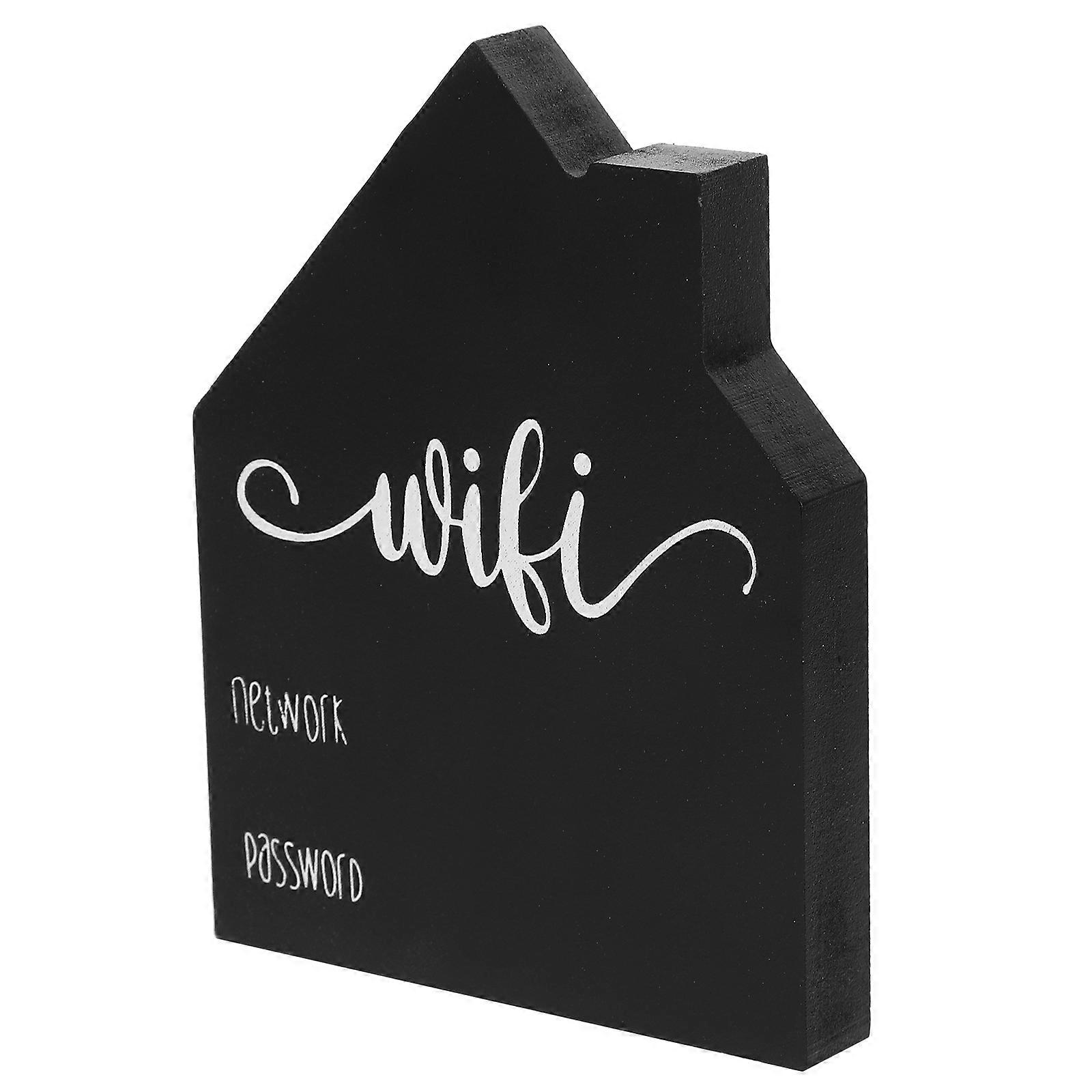Hotel WiFi Sign for Table 4Pcs Wooden WiFi Account Password Signs