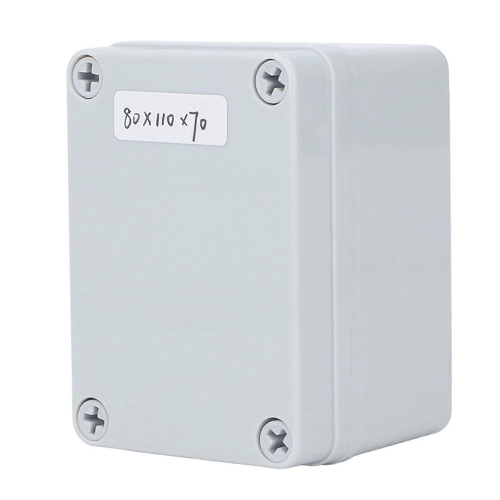 Junction Box with Mounting Plate ABS Plastic DIY Electrical Project Case IP67 Waterproof Dustproof Enclosure Grey
