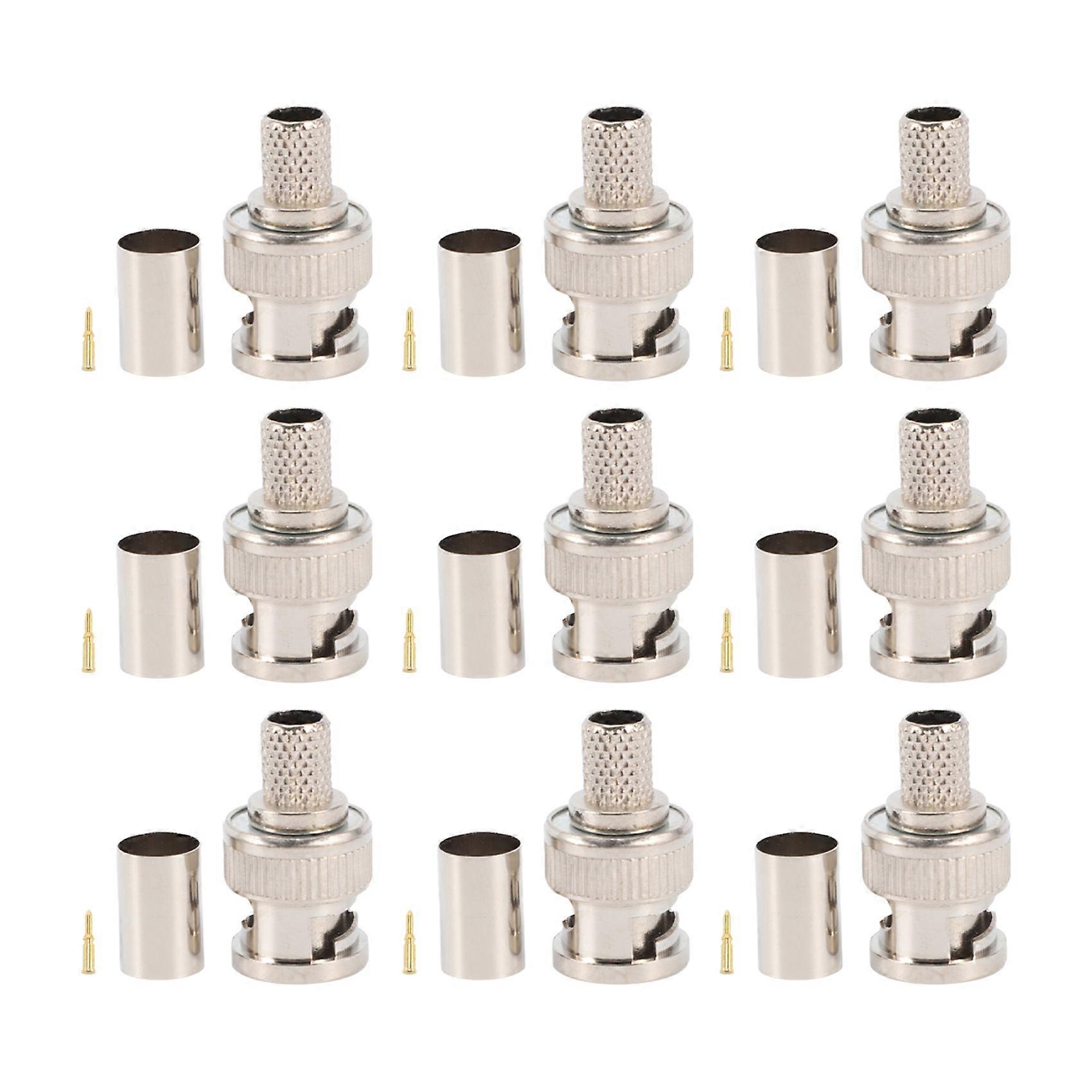 30PCS BNC Male Crimp Connector for CCTV System Connector BNC RG6