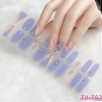 Nagelsticker 3D Diamant-Imitation Nagelsticker Gold 22 Nagellackfolie Nagelsticker ZH-0002 Bare Chip + Nagelfeile