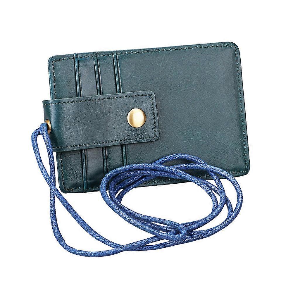 Id Badge Holder for Card Security Blue 2Pcs Hanging Style