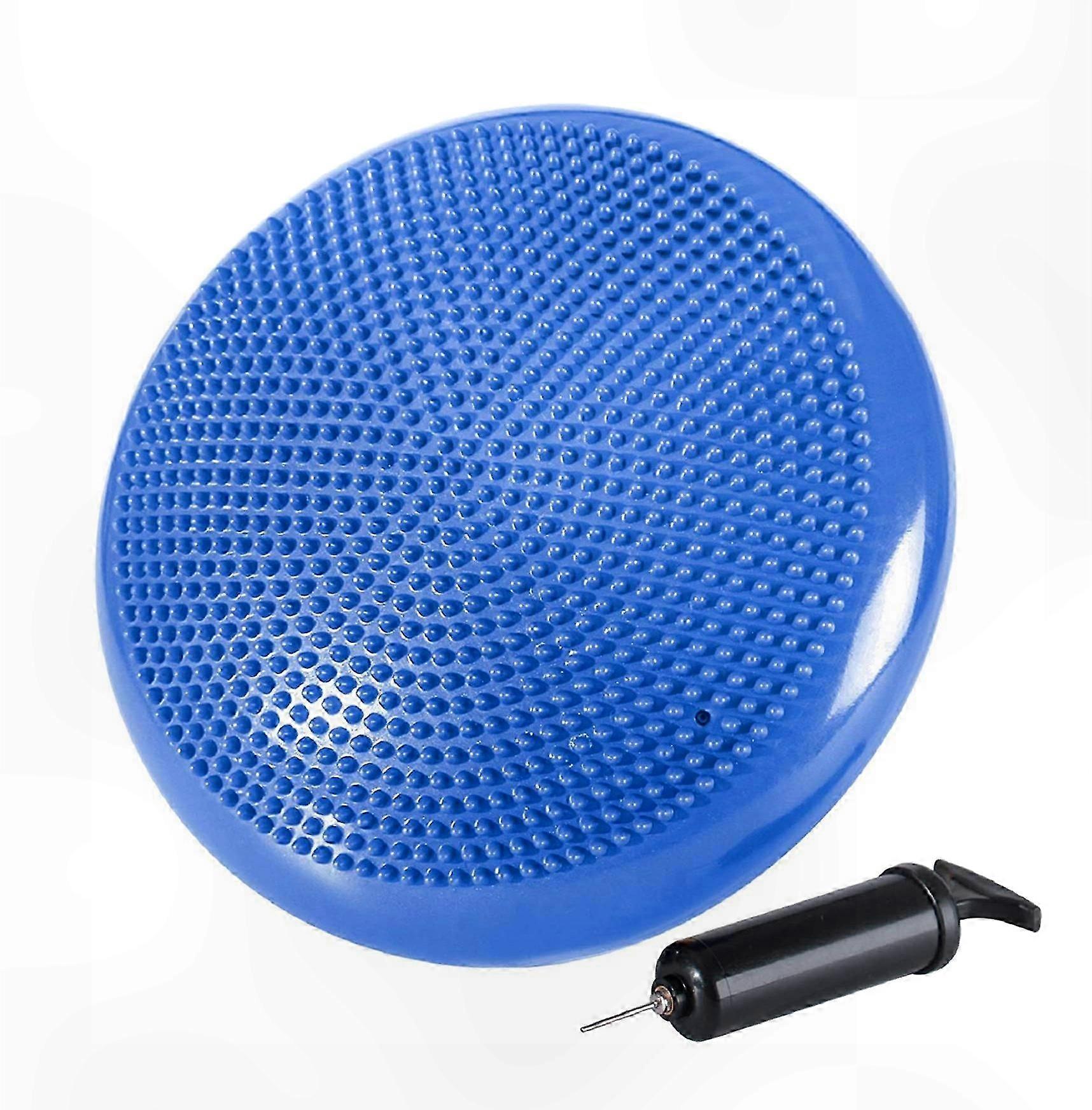 Balance Disc Cushion, 33cm Inflatable Round Seat with Pump for Stability Exercises and Active Sitting Support