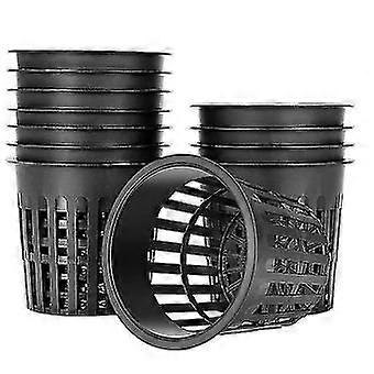15 Pack 4 Inch Net Cups Slotted Mesh Wide Lip Filter Plant Net Pot Bucket Basket For Hydroponics