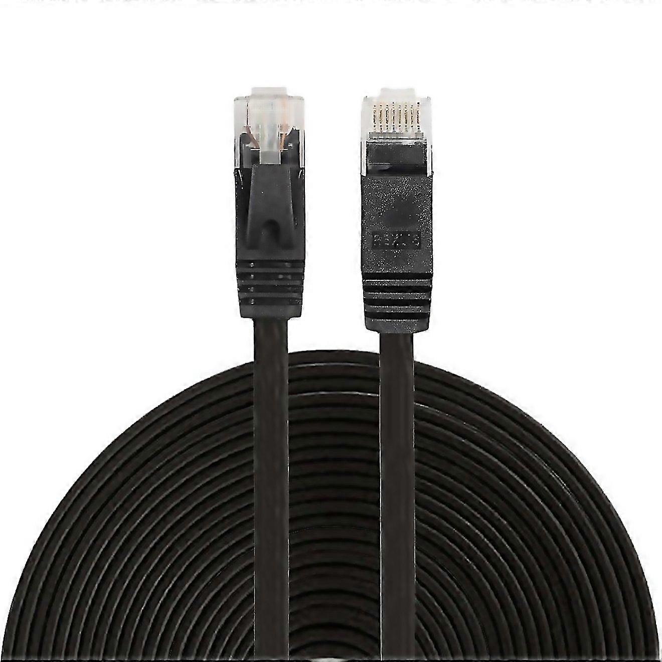 For 15m Cat6 Ultrathin Flat Ethernet Network Lan Cable Patch Lead