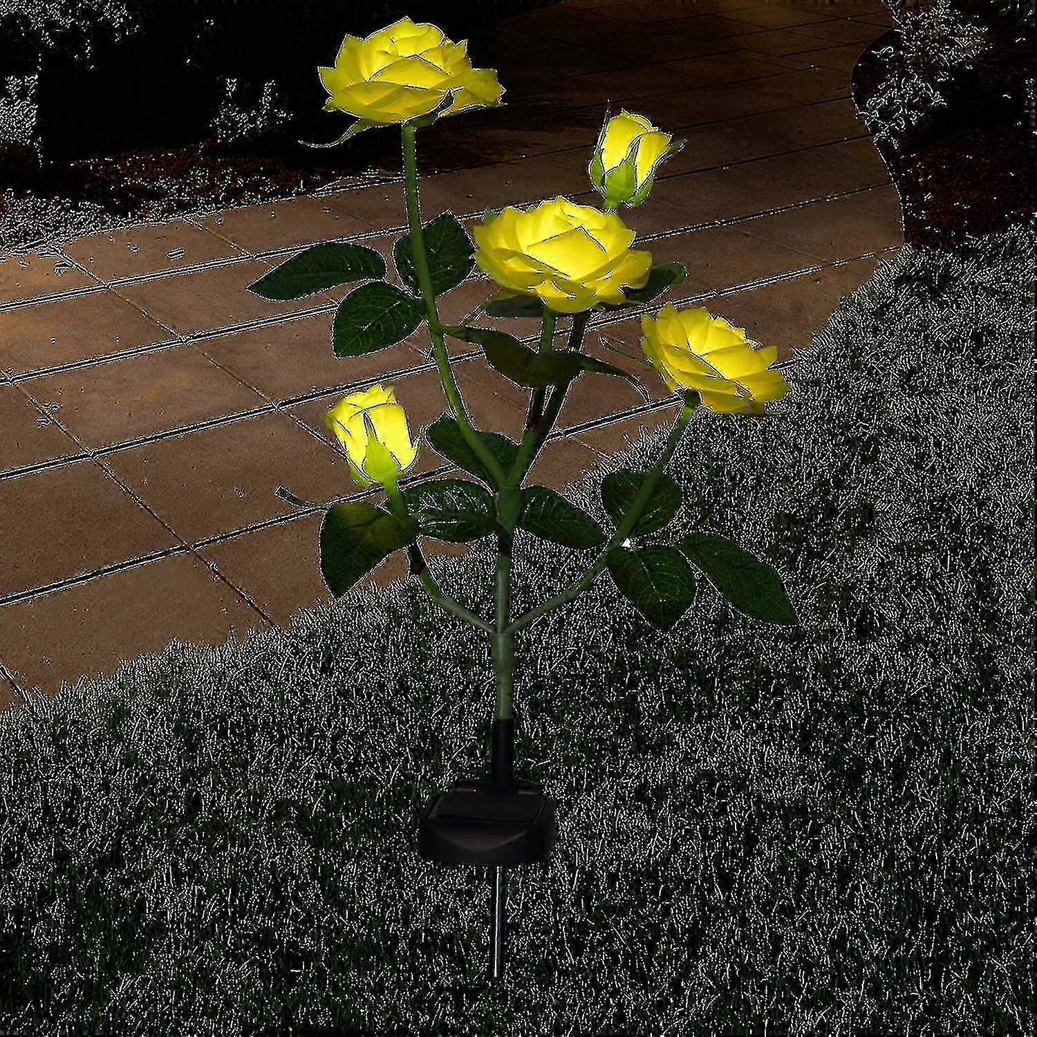 Nyt materiale udendørs sol ed s blomsterpæl, til en gårdhave sti rotte, gul