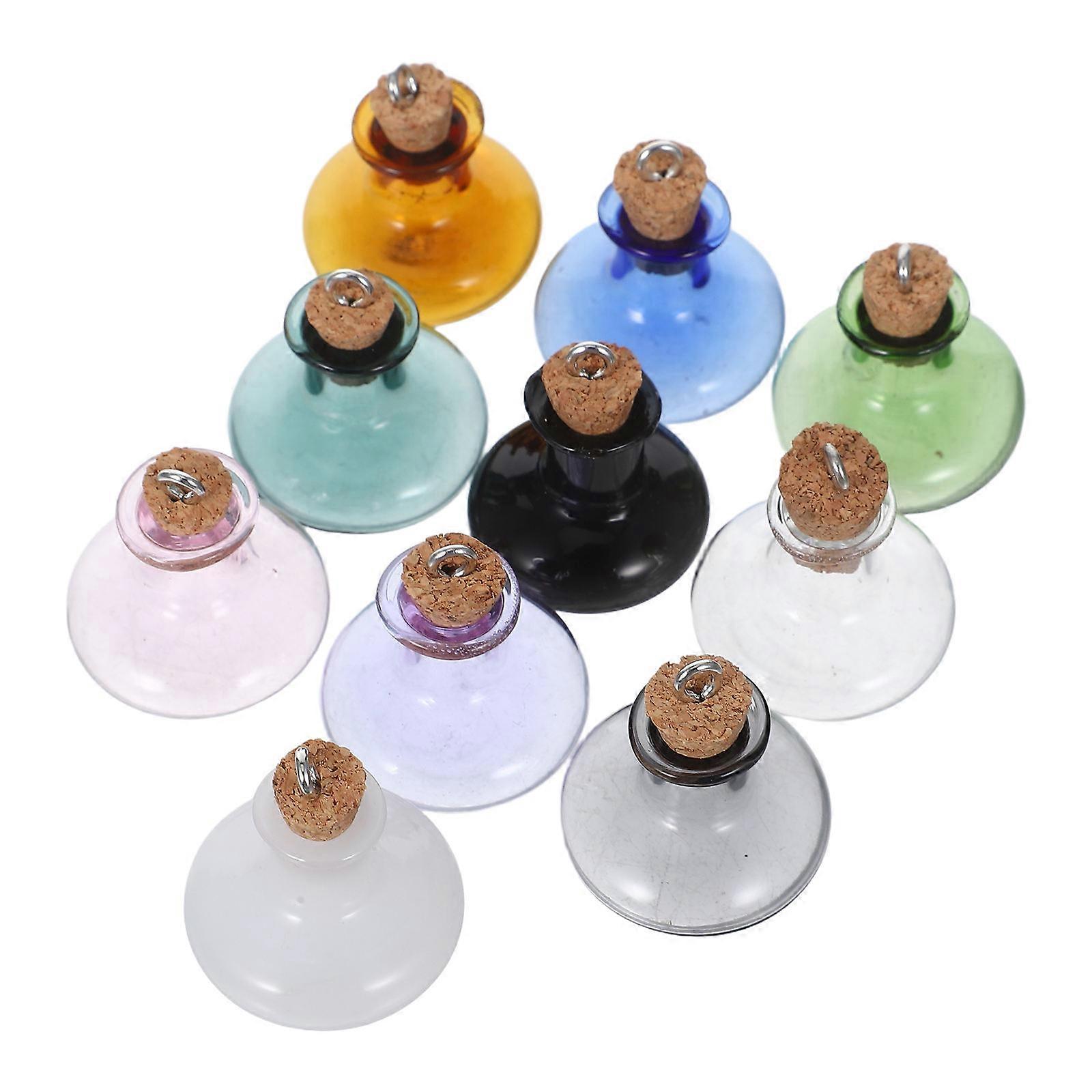 Glass Mini Wishing Bottles for Decoration 40Pcs Transparent Cork Stoppers