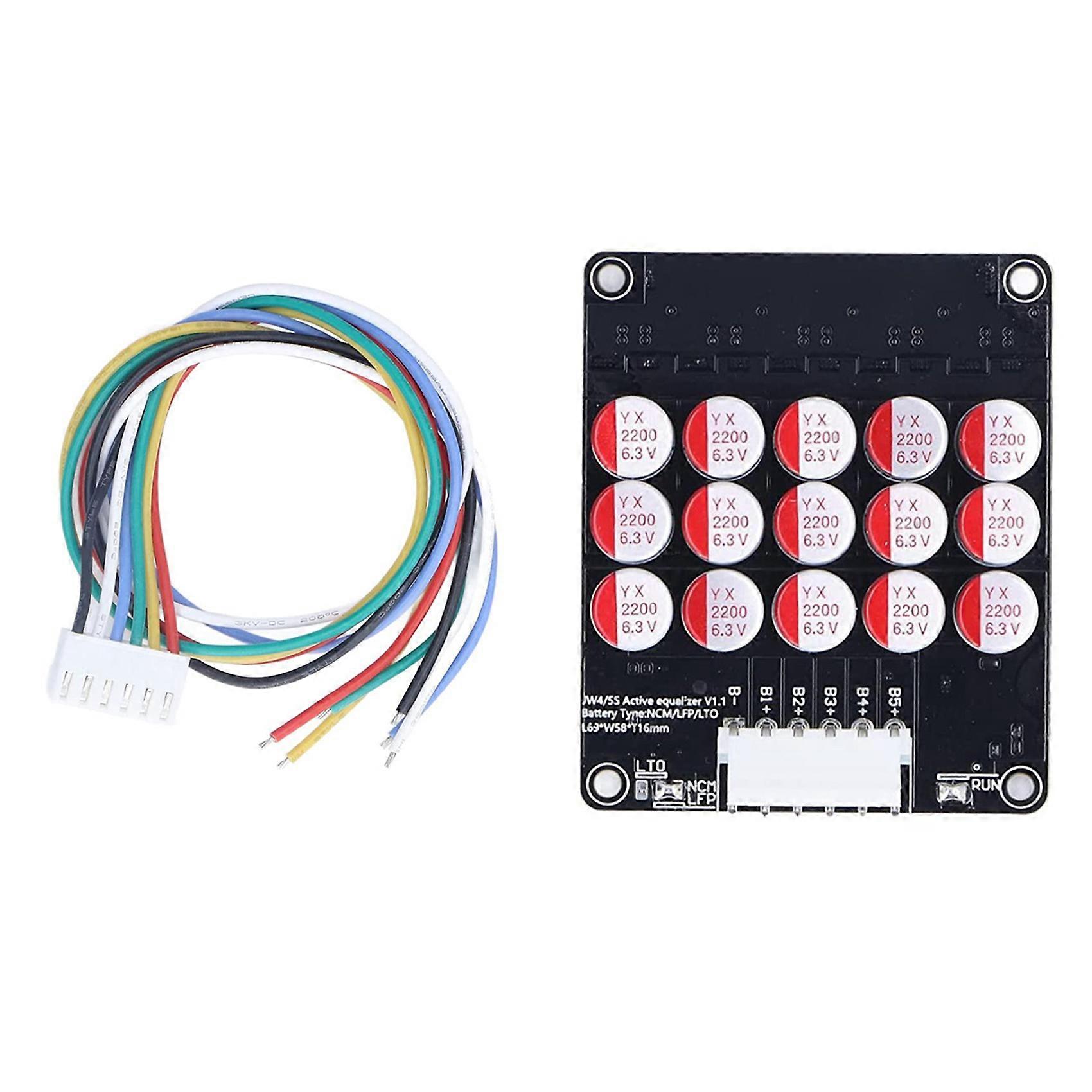 5S Active Equalizer Balancer Lifepo4 / Lipo/ LTO Battery Equalization Capacitor Board