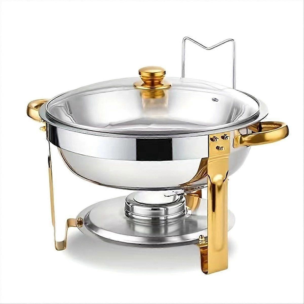 Chafing Dishes for Buffet Set,Round Chafing Dish Buffet Set with Lids,Chafers Buffet Warmers Sets,S