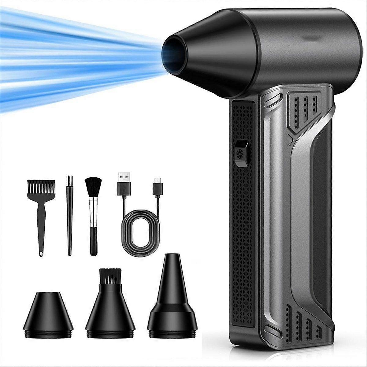 Compressed Air Duster 180000RPM, with 3 Gears Adjustable, Rechargeable 10000mAh Battery for Keyboar