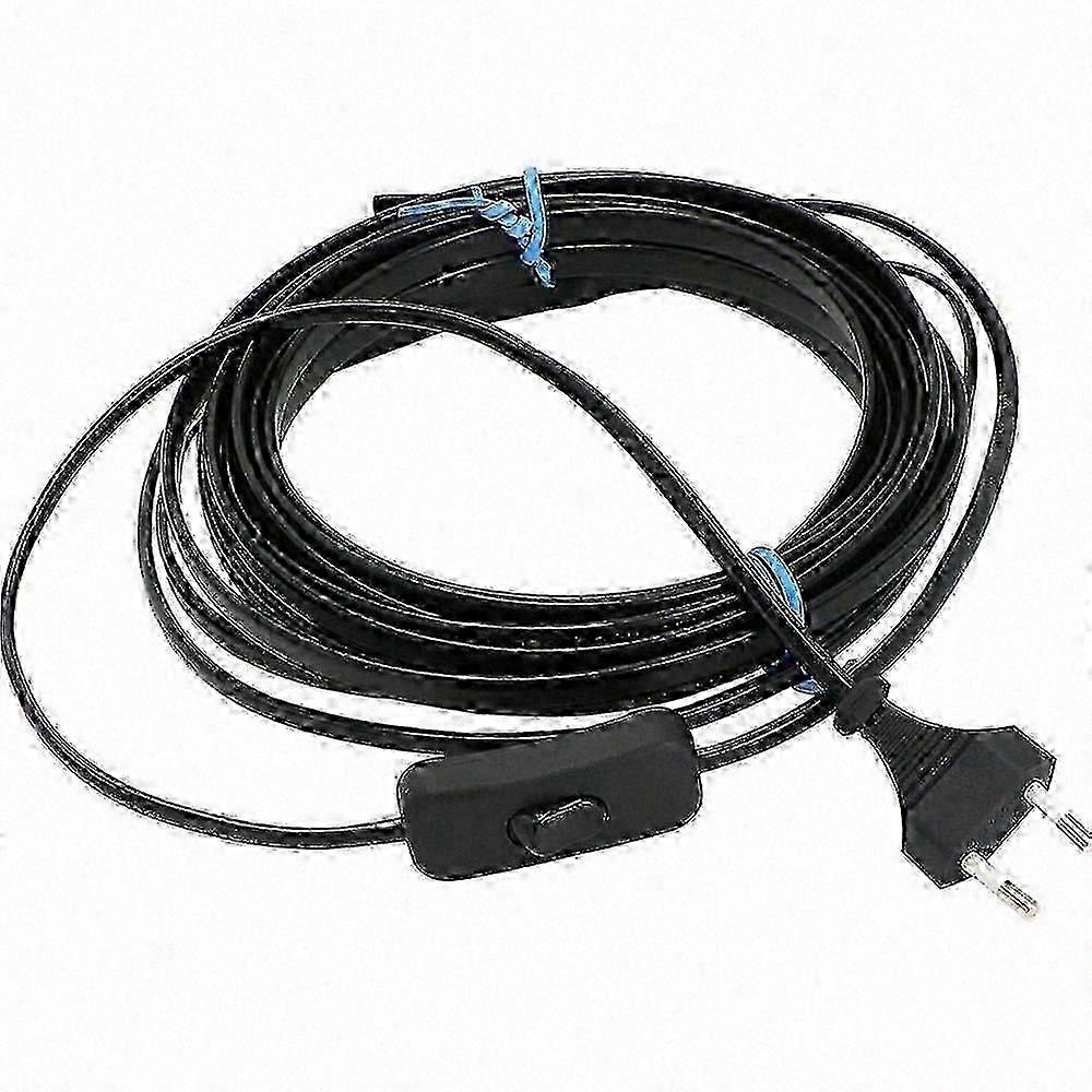 EU Plug Self-Regulating Cable for Pipe Freeze Protection, 220V Pre-Assembled Heating Solution