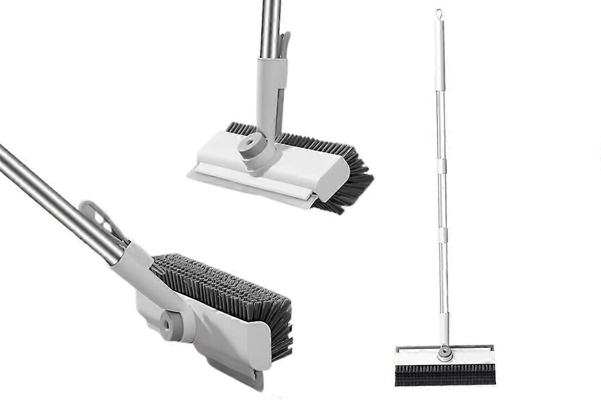 Long Handle Floor Scrub Brush Detachable Rotating V-Shaped Head Cleaning Tool