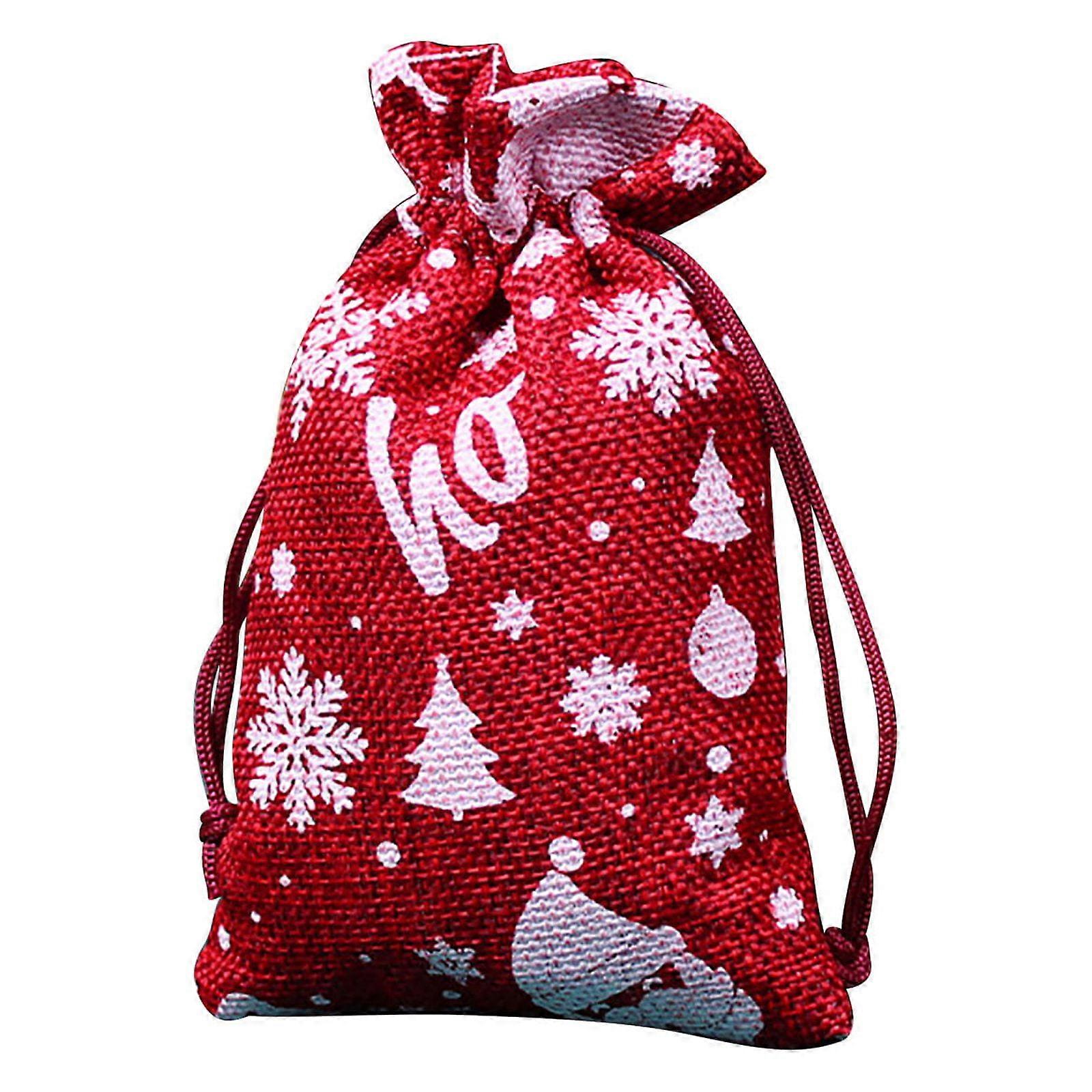 Bedding Storage Containers Clearance, Poaug Christmas Drawstring Bag Candy Storage Bag (1Pc) 10X14Cm Red Bottom Polka Dot Snow Storage Organizers F