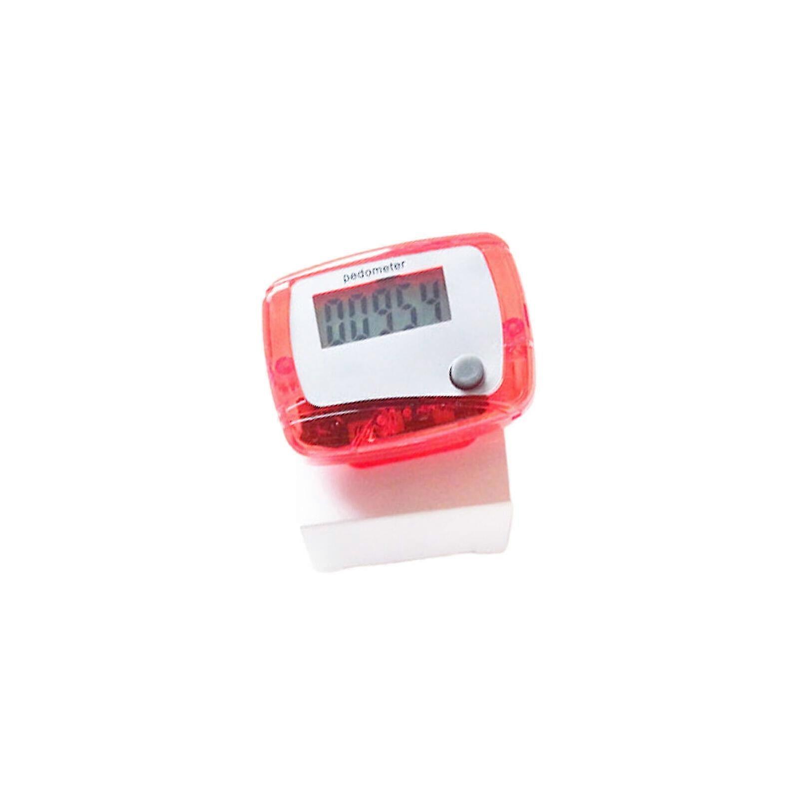 BESTSKY Pedometer,Accurate Step Counting Oura Ring,Waterproof Design Shockproof Durability Chronograph,Red