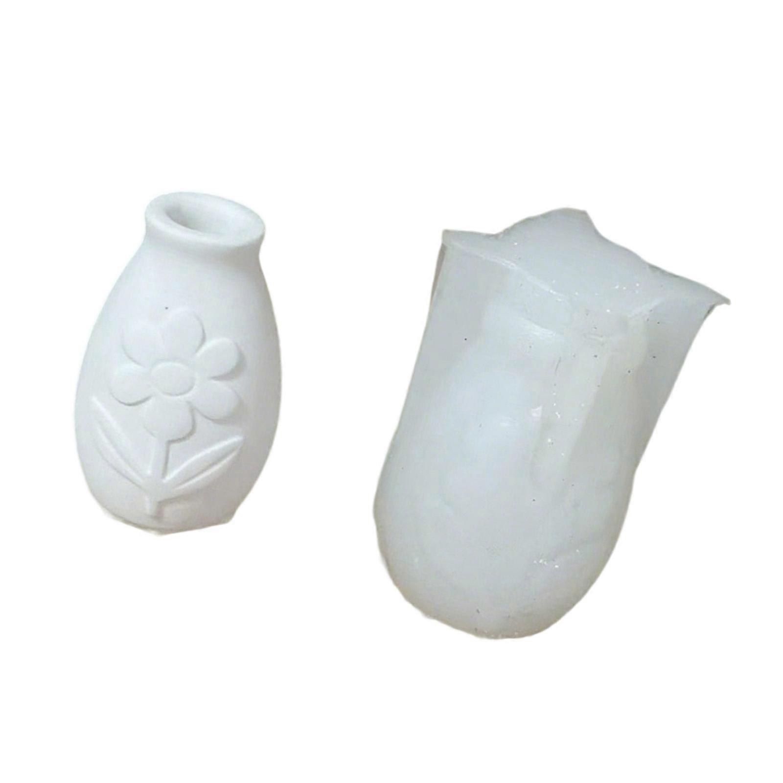 Multi Use Silicone Vase Mold Mini Flowerpot Creation Tool For Crafting Workshops Desktop Decorative Gypsum Mold Multicolor