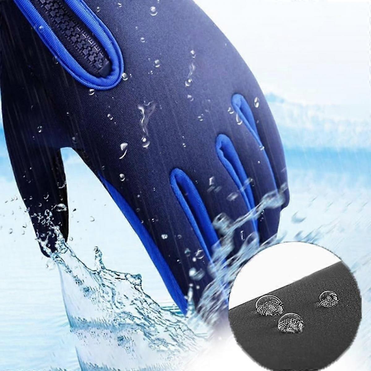 Freezer Thermal Gloves, Warm Winter Gloves with Water Resistant Coating and Touchscreen Function, Ideal for Outdoor Work, Running and Cycling