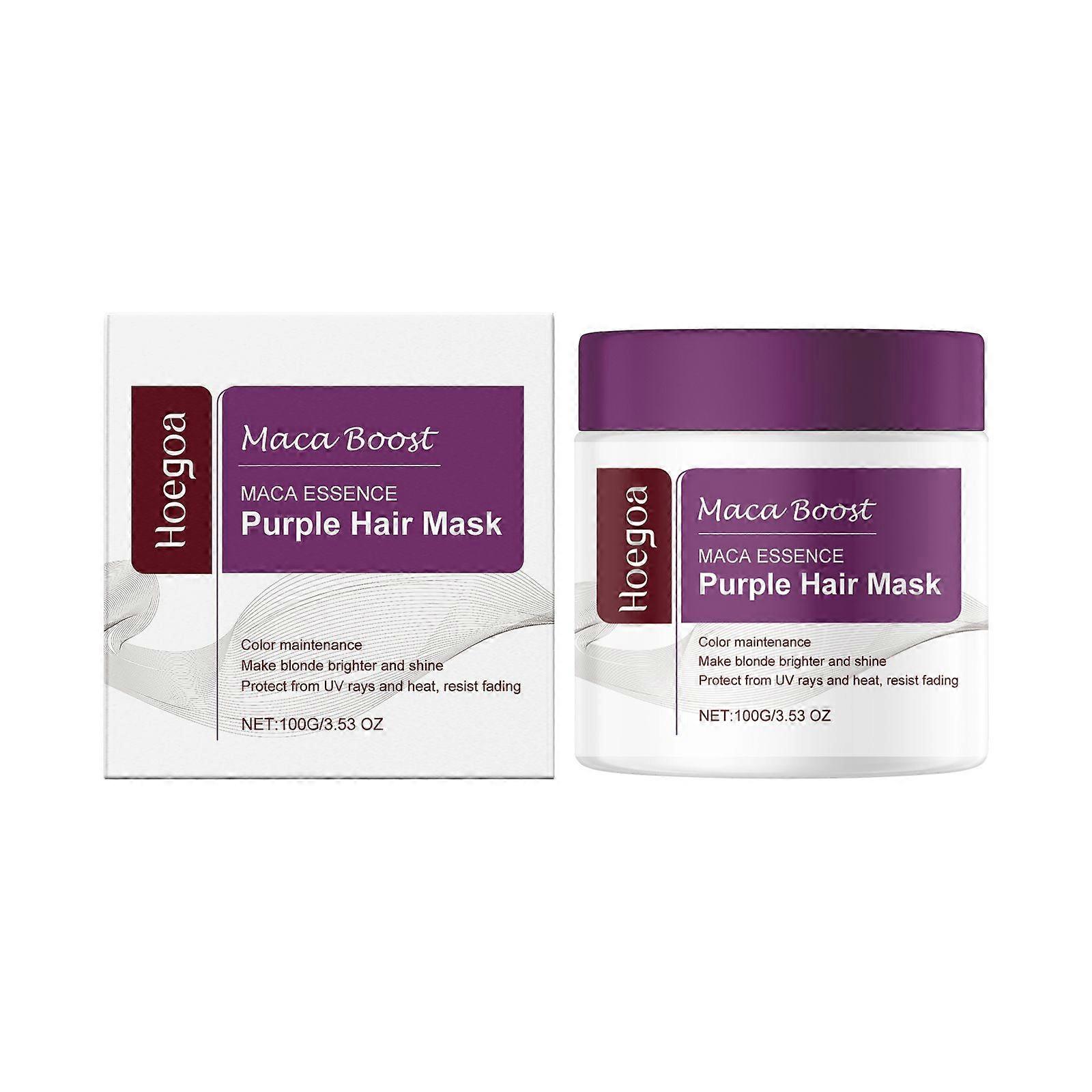 Hoegoa Nourishing Purple Hair Mask Is Long-Lasting And Does Not Fade, Moisturizing And Improving Dry, Frizzy, Dull And Lackluster Hair
