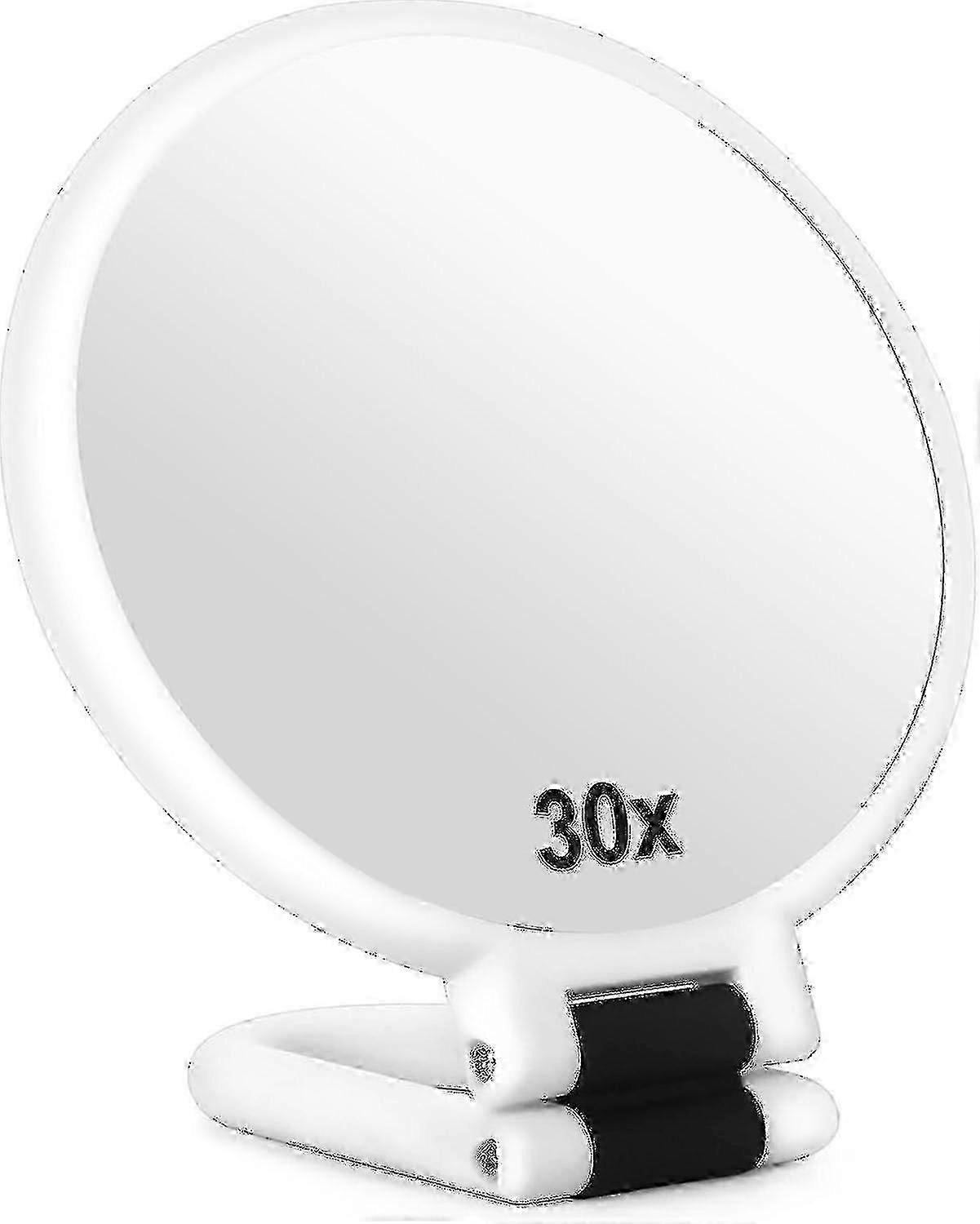 Miroir loupe double face - Miroir à main portable zoom 30x