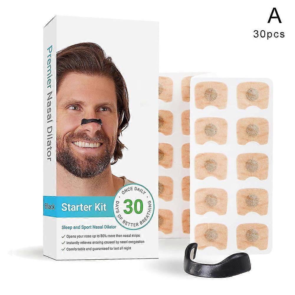 30-Piece Nasal Breathing Dilator Kit with Magnetic Applicator and Adjustable Bands for Improved Sleep and Athletic Performance