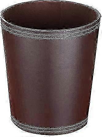 Luxury Leather Waste Container - Office & Home Recycling Bin