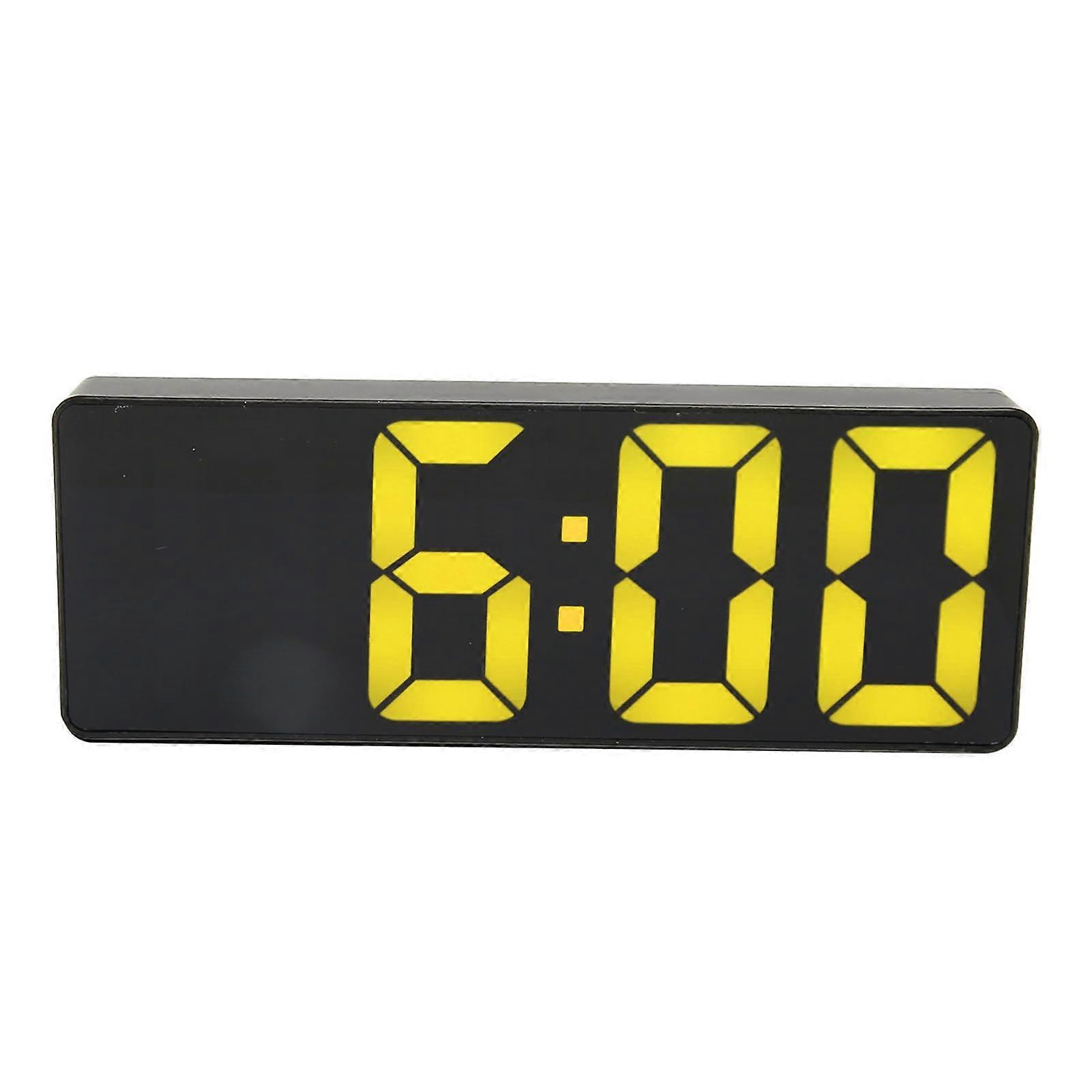 Digital Alarm Clock Black 12/24H Temperature Display USB Or Battery Powered LED Clock for Bedroom Office Dormitory