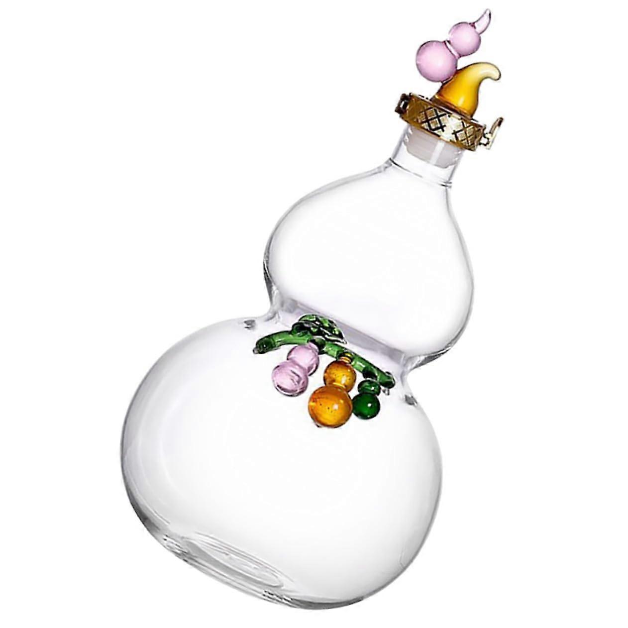 Glass Gourd Wine Bottle 500 ML Empty Storage Bottle Sealed Liquor Container Home And Portable Use