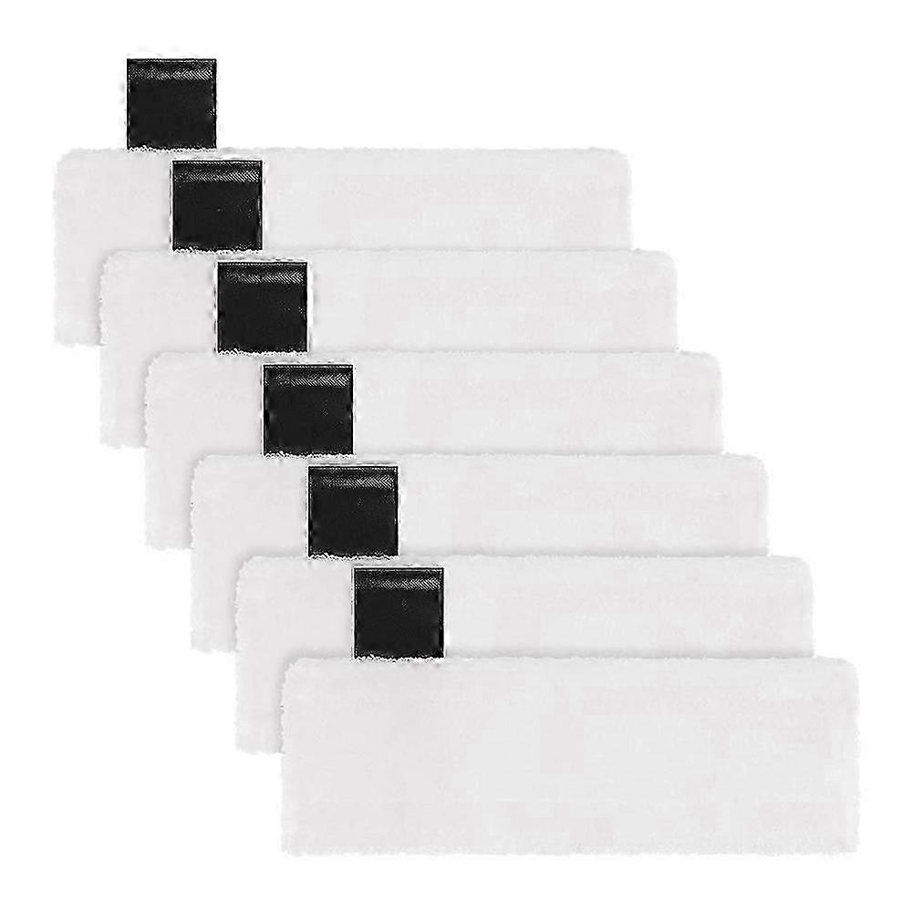 6 Pack Microfiber Mop Cloths Compatible with EasyFix SC2, SC3, SC4, SC5 Steam CleanersWhite SZRH