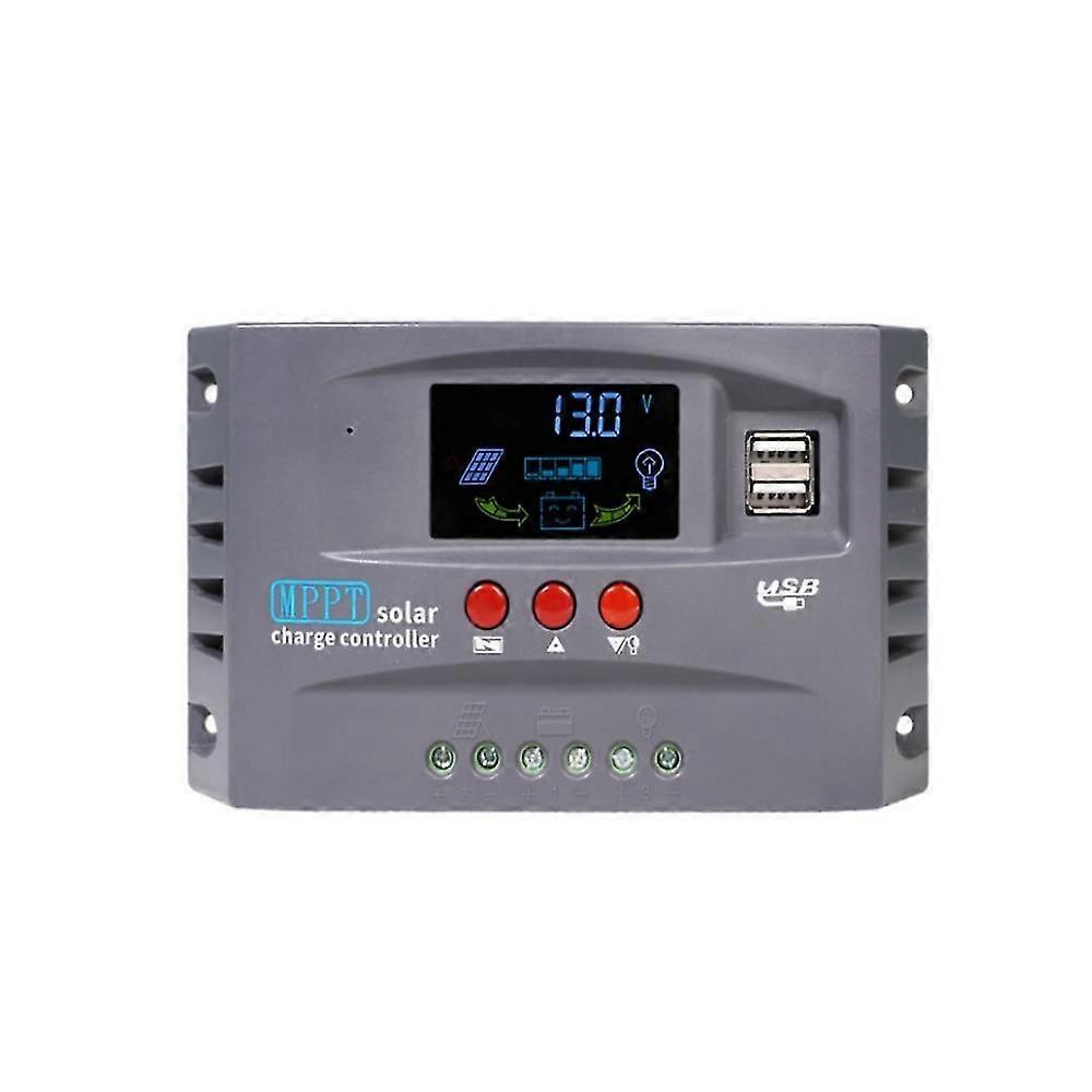 MPPT 10/20/30A solpanel regulator batteri opladning controller 12v / 24v lcd