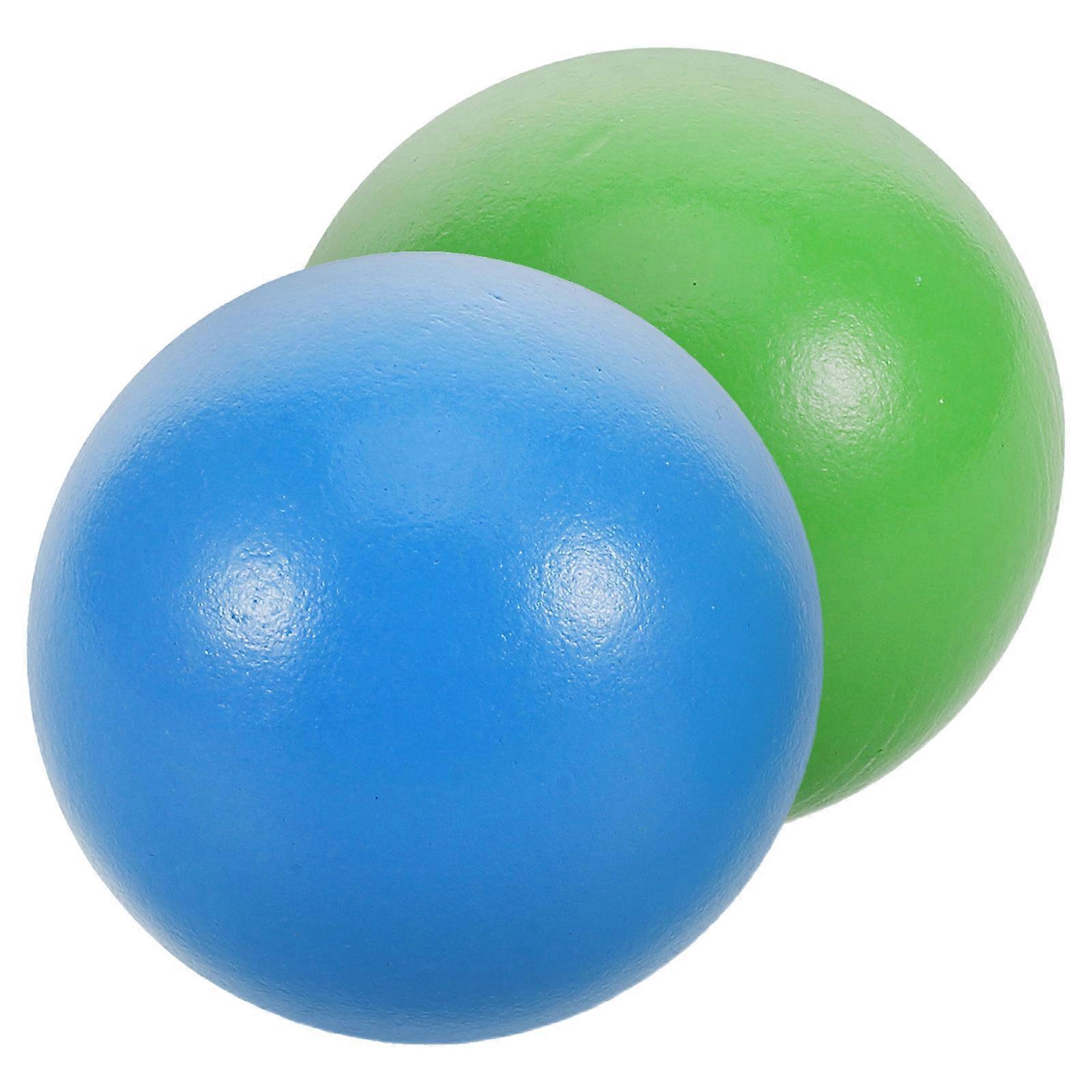 Assorted Color Croquet Balls Wood Set for Playing 2Pcs Natural Material