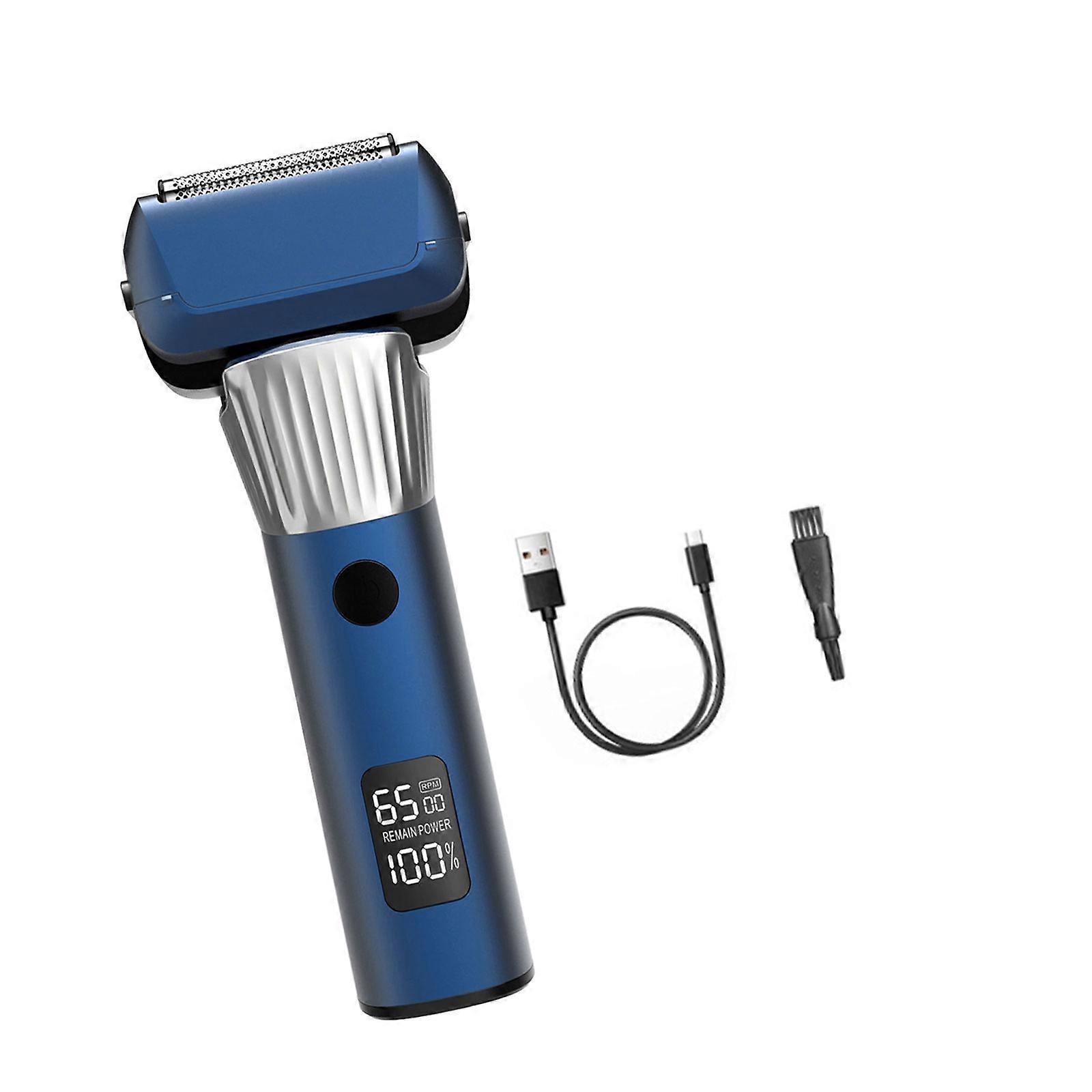 Small Men Electric Shaver Rechargeable Small Shaving Machine ABS Texture Suitable for Easy Travel and Quick Shaves  Blue