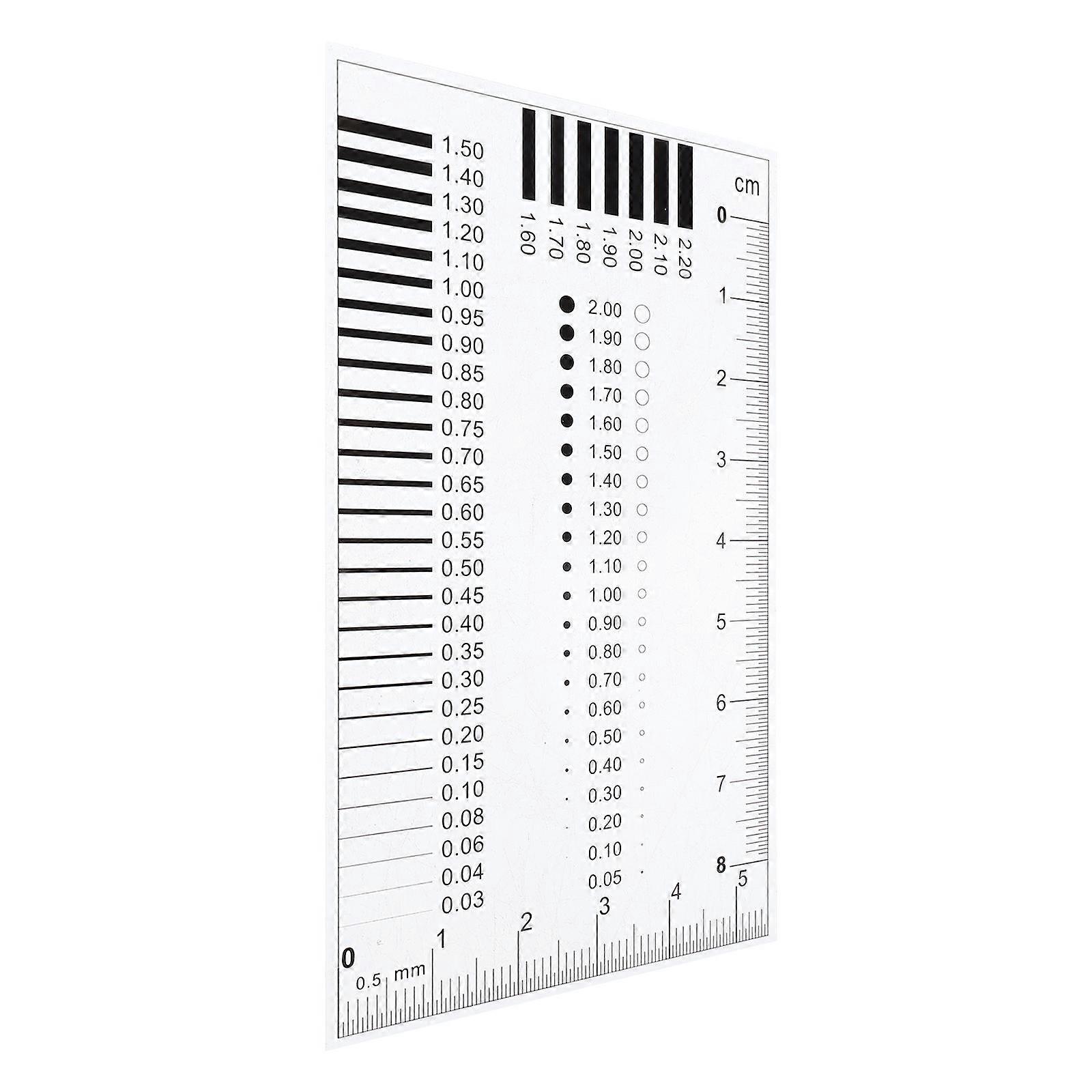 High Precision Defect Transparency Chart Ruler For Inspection Use With Clear Scale And Compact Size In 1Pack