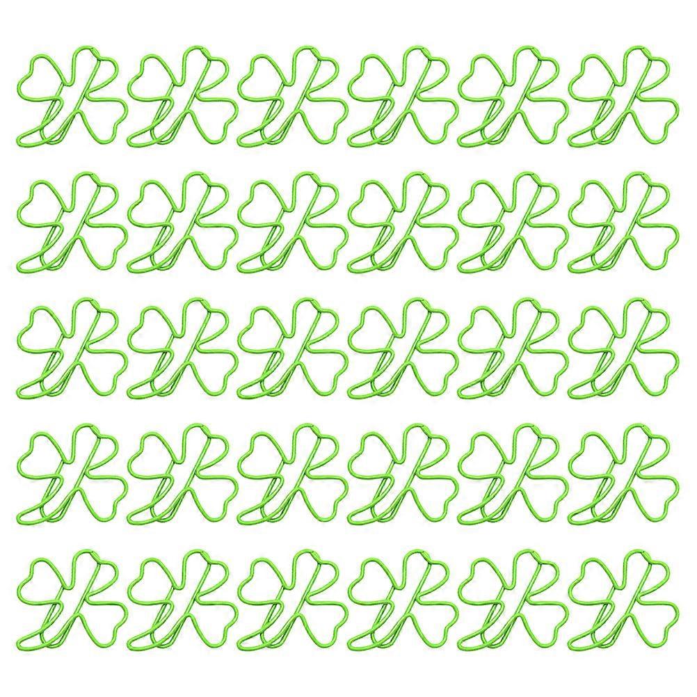 Green Leaf Shaped Paper Clips for Office Use 30Pcs Creative File Clips