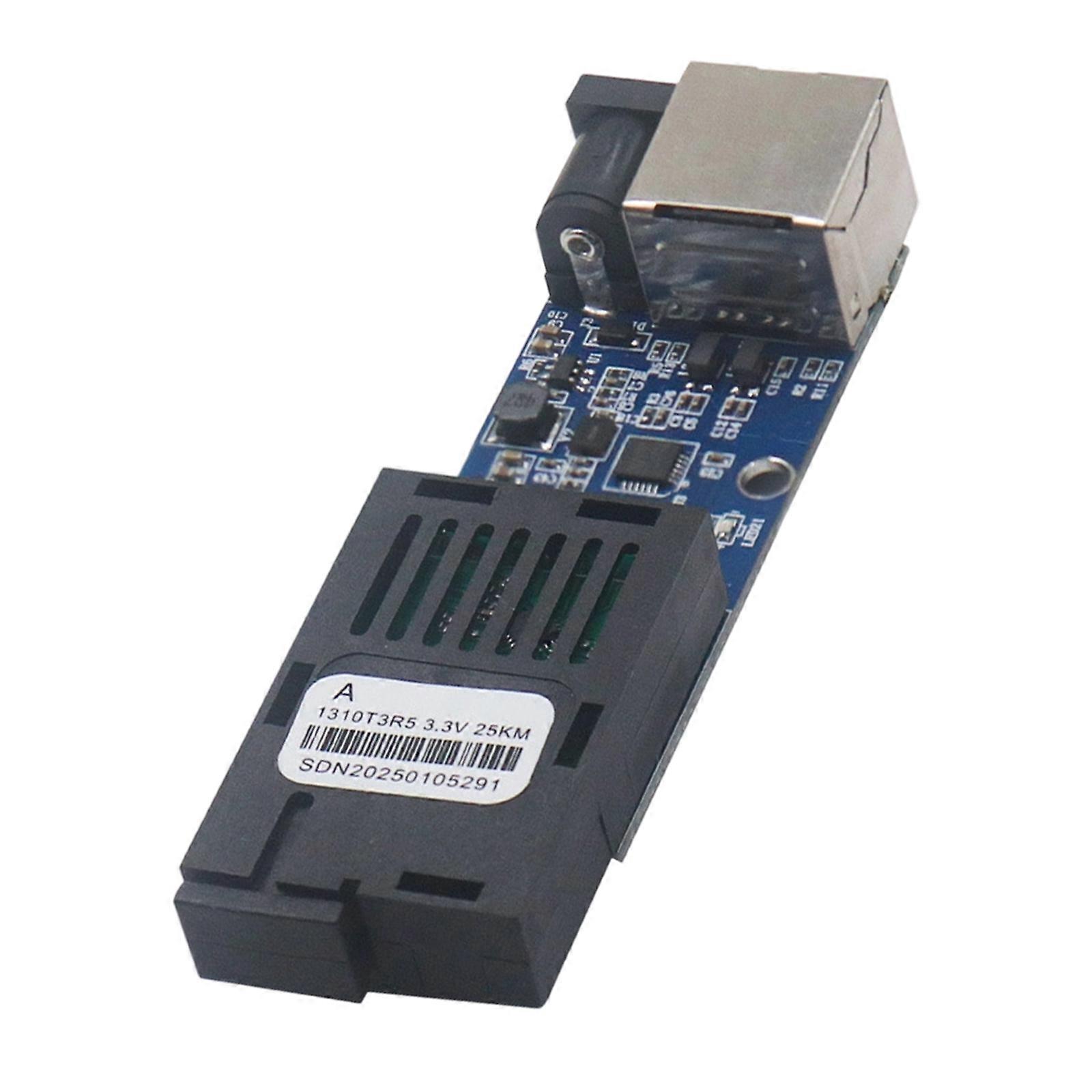 Fiber to Ethernet Converters 100Mbps Single Mode 20KM Transmission Electromagnetic Interferences Resistance Multicolor