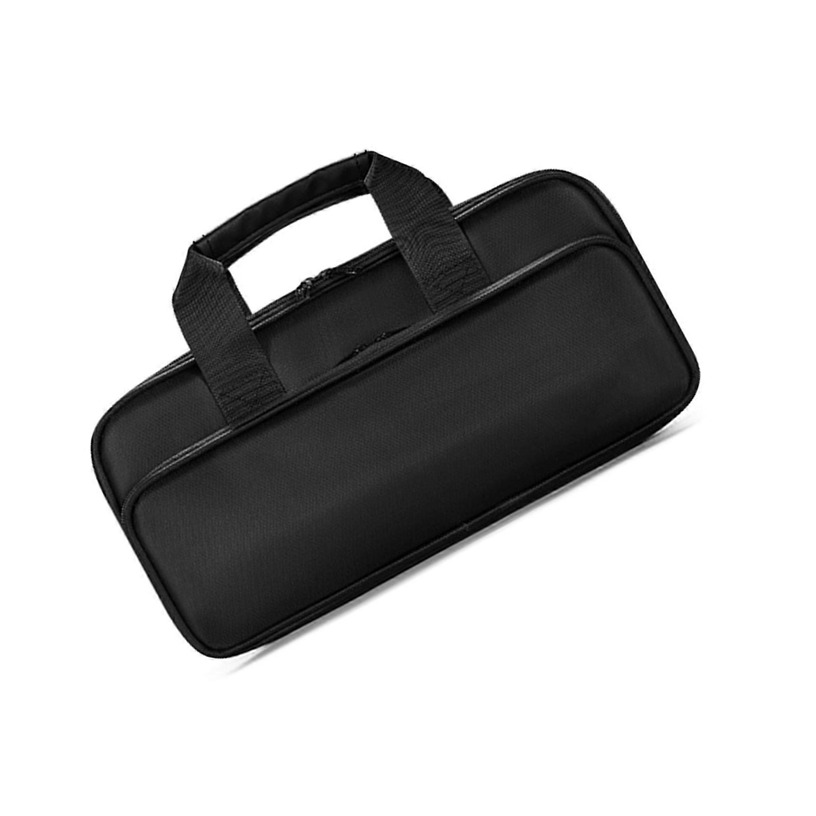 Double Layer Keyboards Carrying Case Shockproof Padding Multiple Inner Pockets For Mouse Earphones Cable Organization  S