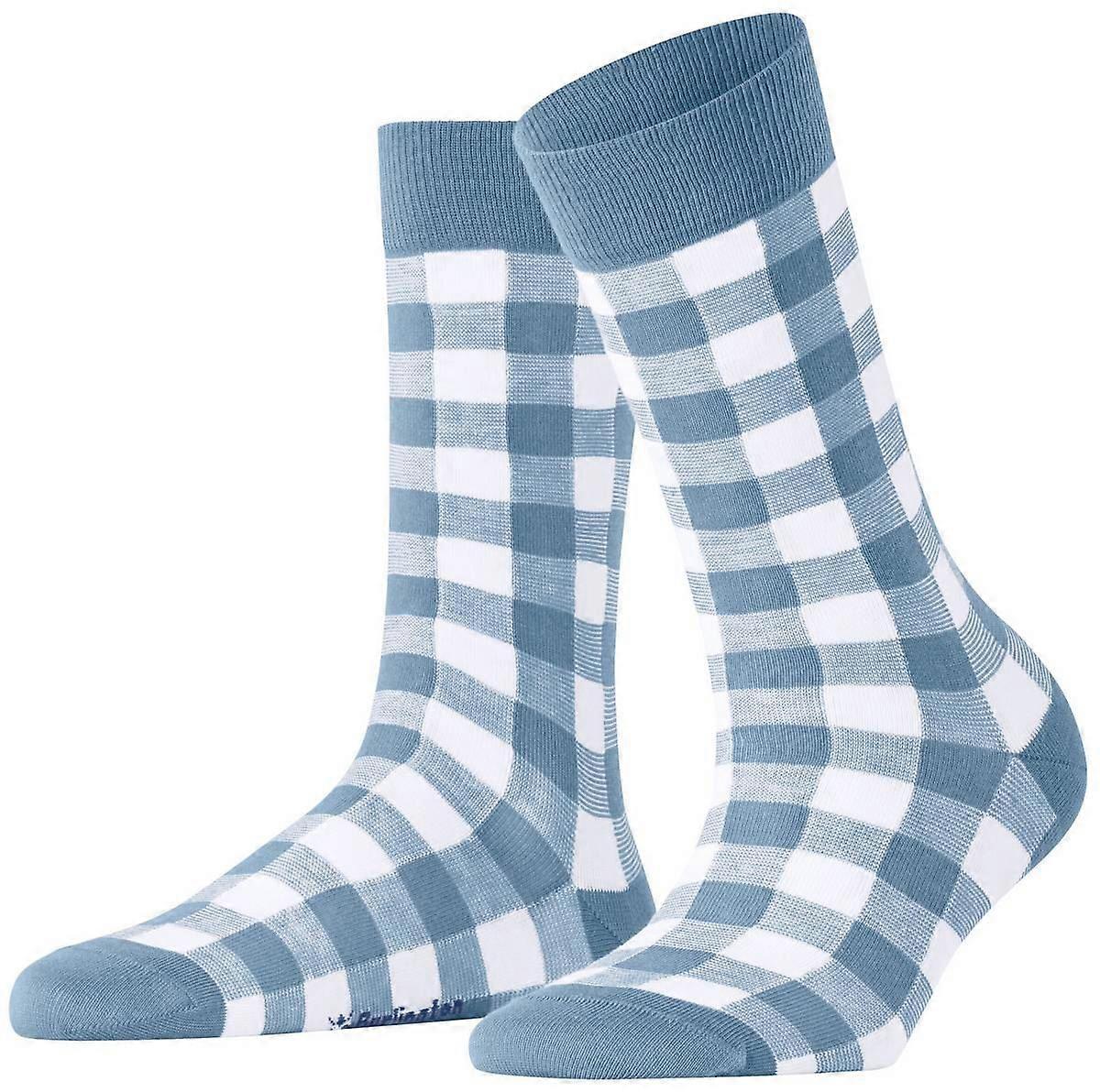 Burlington Vichy Socks - Sky Blue