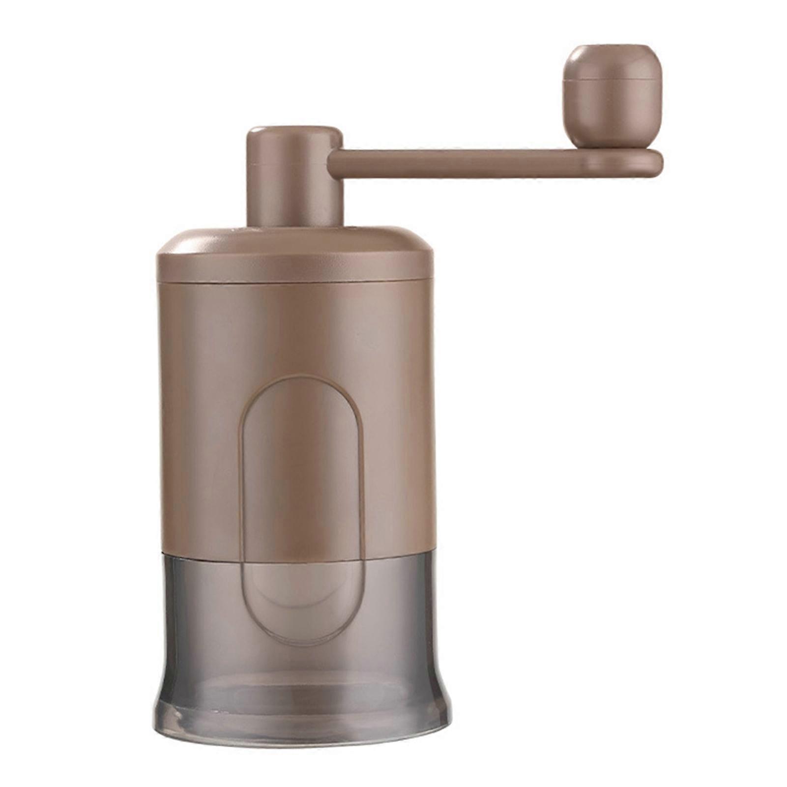 Manual Coffee Grinder Adjustable Smooth Grinding Coffee Mill with Clear Powder Container Portable