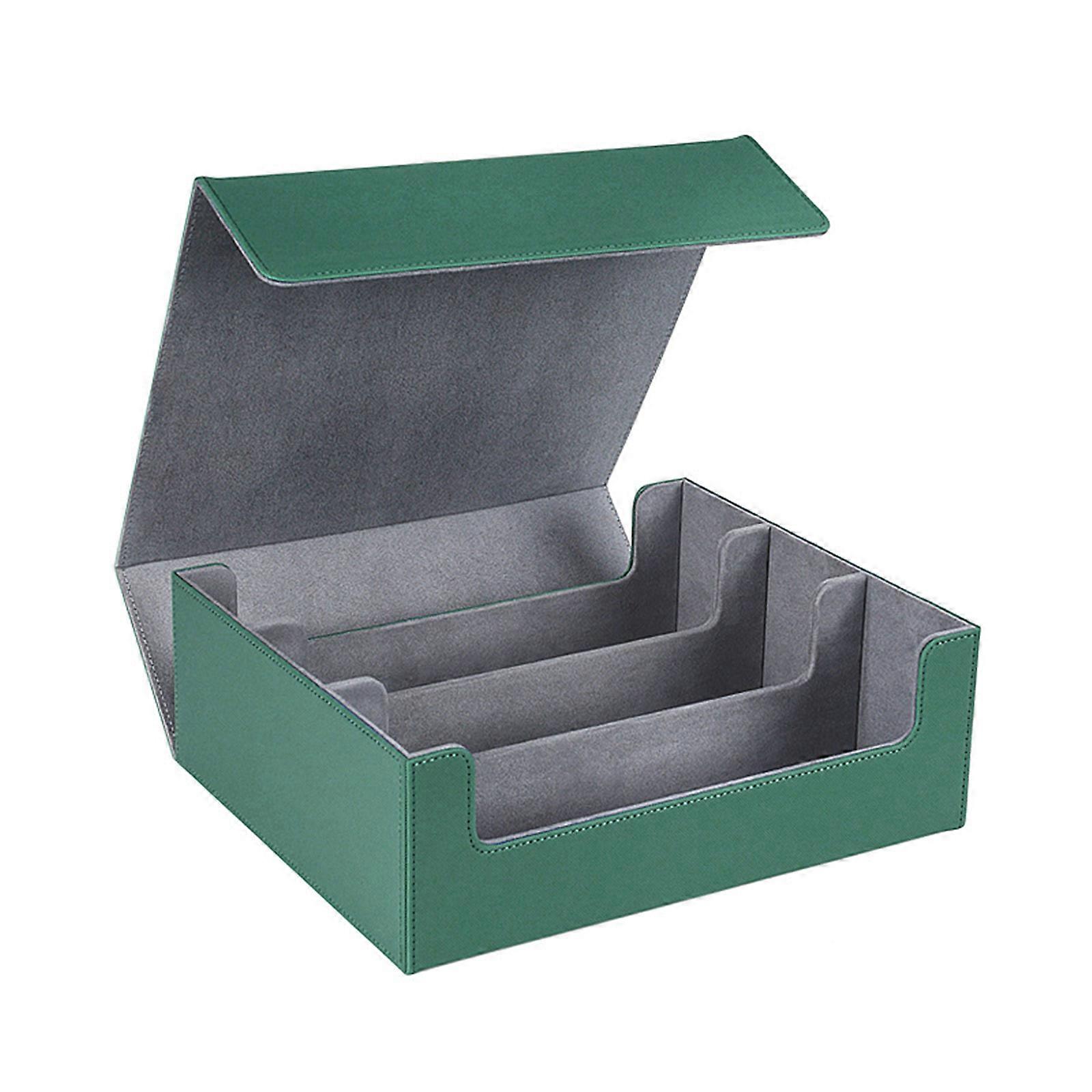 Durable Magnetic Deck Box with Dividers Convenient Magnetic Card Box Portable Storage Cases for Storing Trading Cards Multicolor