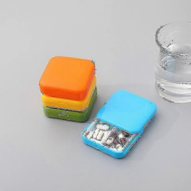 Slim Two-Compartment Pill Case with Push-Pull Lid for Secure Medicine Storage