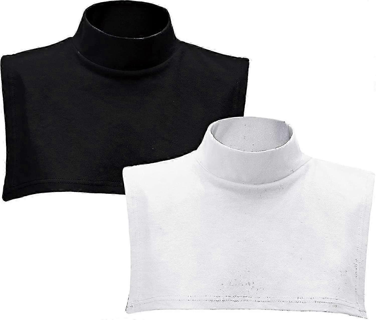 Falso Dolcevita Dickey Collari staccabili Set Half Top Mock Camicetta Collare Per Le Donne Degli Uomini f74