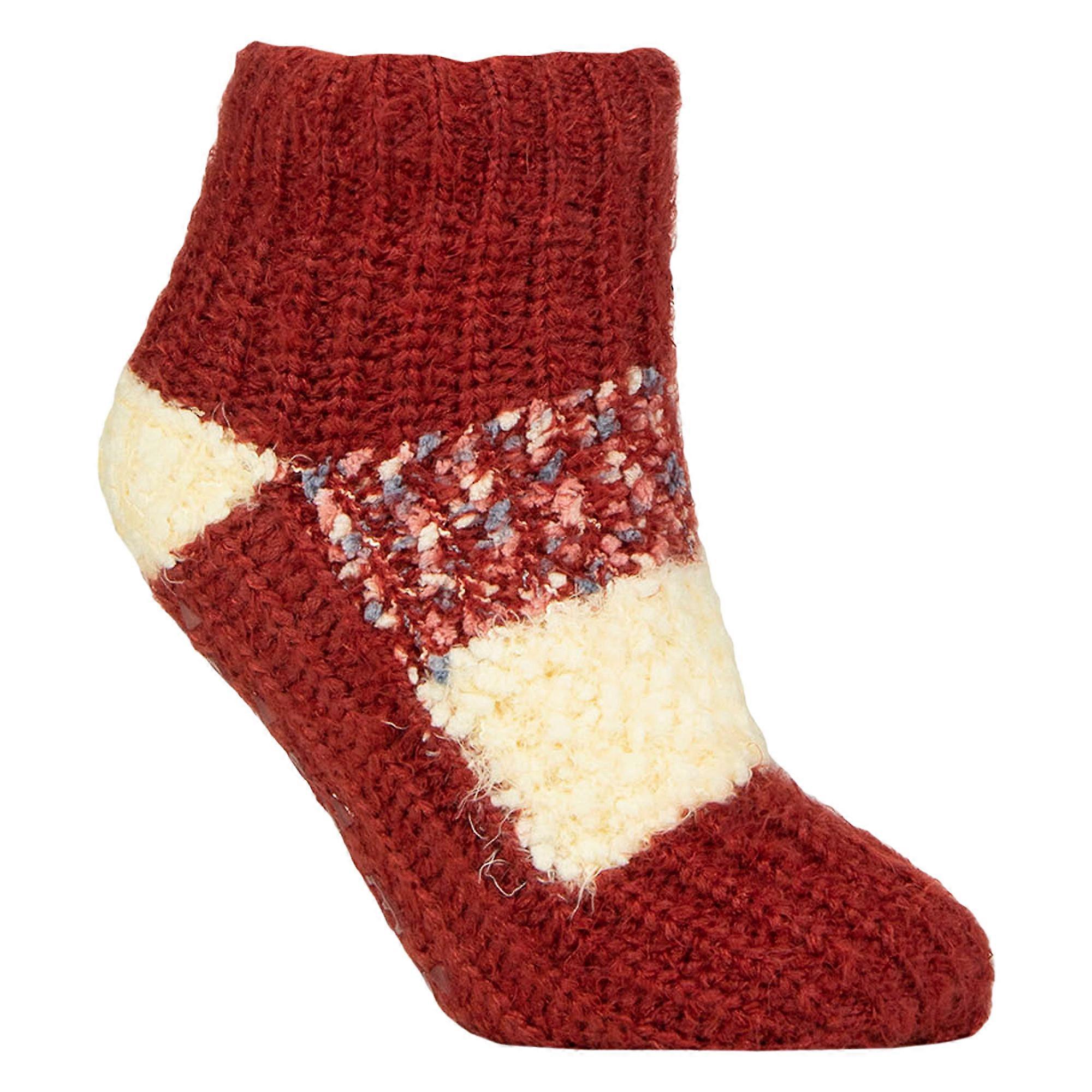 ELLE - 1 Pair Ladies Sherpa Lined Fluffy Slipper Socks