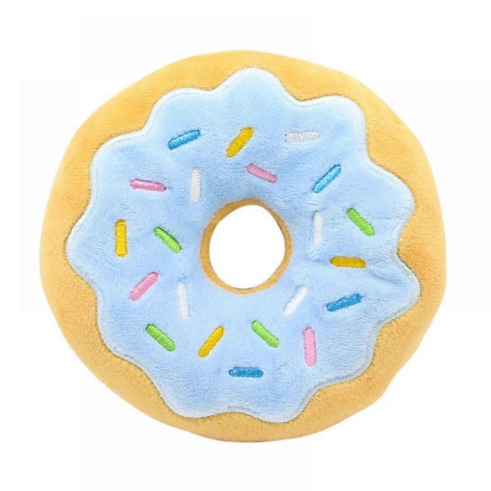 Pet Plush Chew Toy Cotton Simulation Donut Play Toys For Pet Dog Puppy Cat Tugging Chew Squeaker Quack Sound Donut Toys